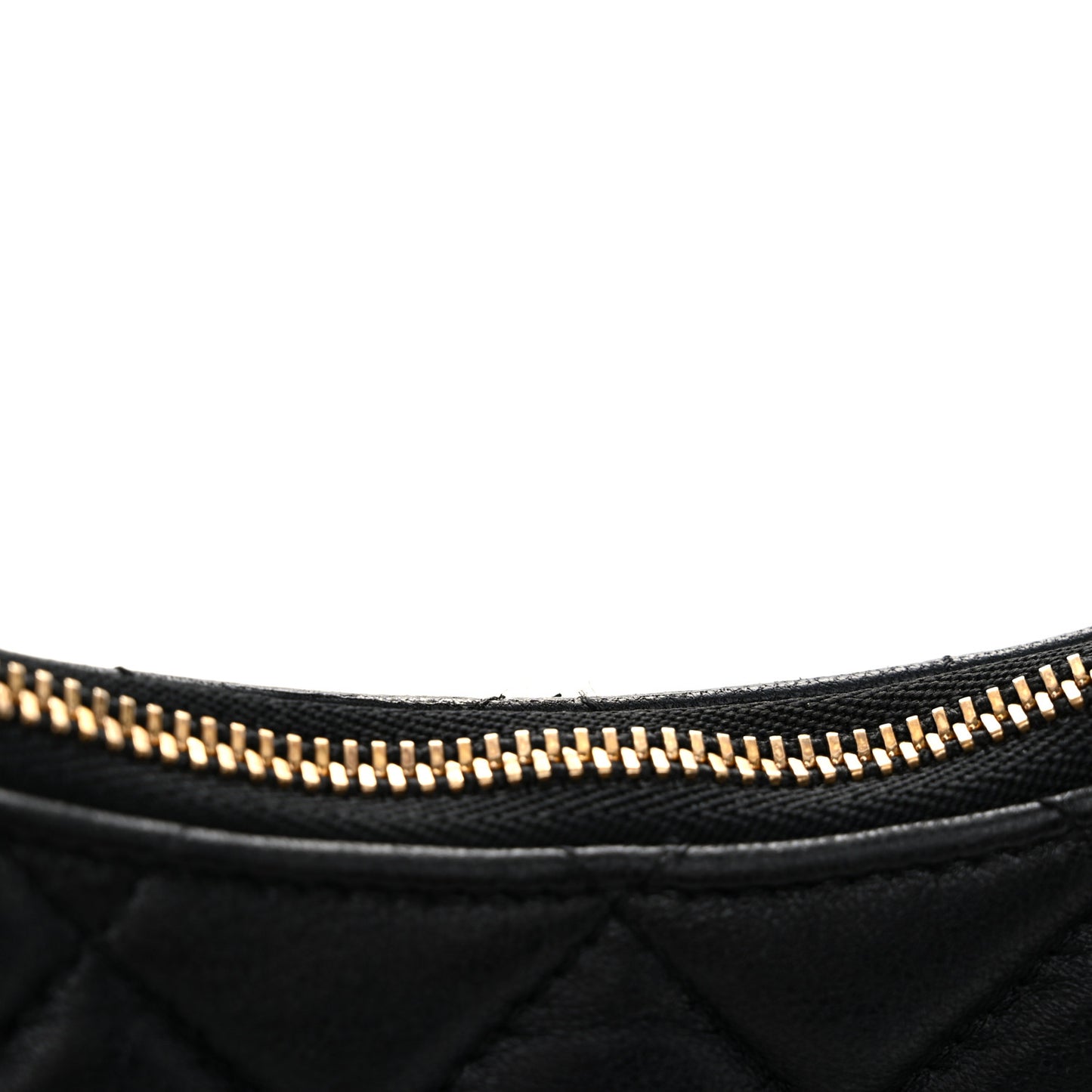 Lambskin Quilted Small Hobo Bag Black