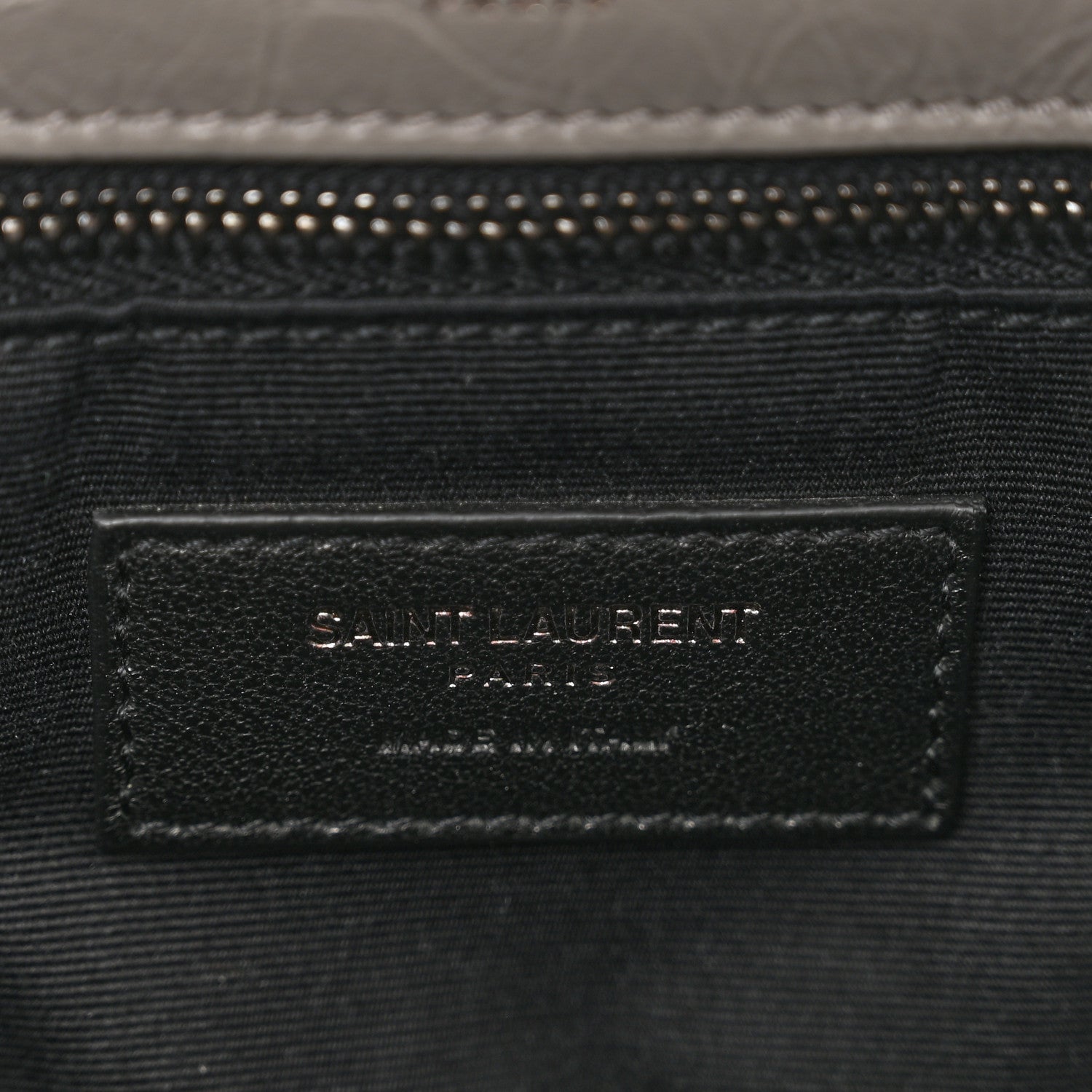 Saint Laurent Crinkled Calfskin Matelasse Monogram Medium Niki Chain Satchel Fog 7 of 11