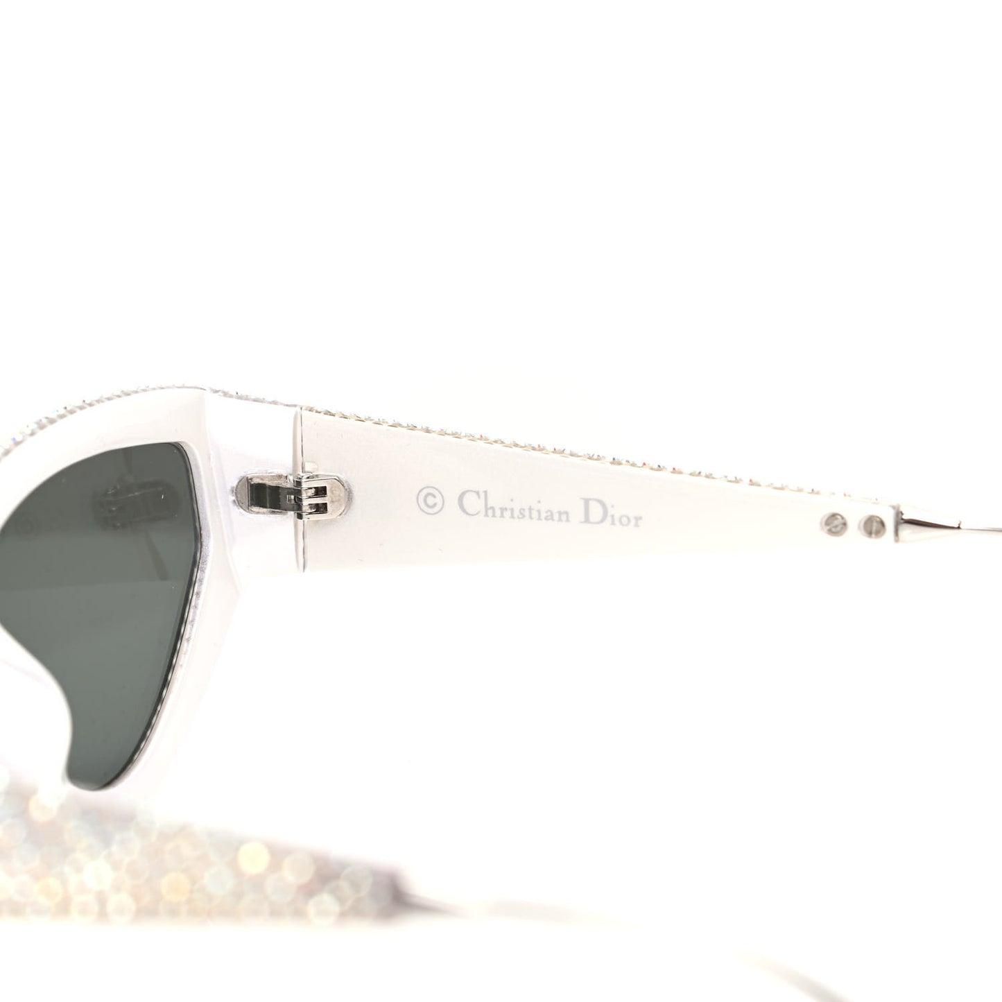 Acetate Crystal CatStyleDior1S Sunglasses Silver