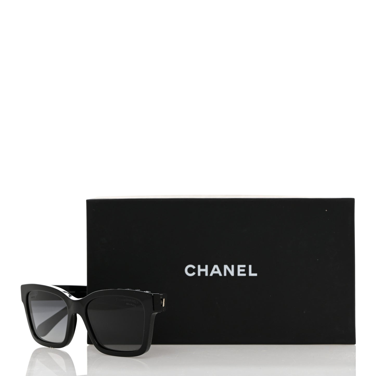 Acetate Square Sunglasses 5417 Black Black