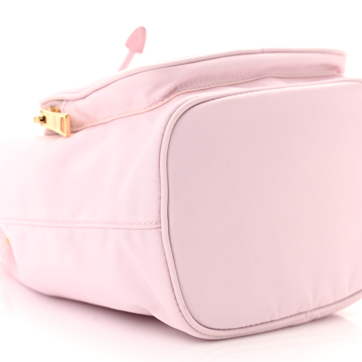 Re-Nylon Saffiano Duet Bucket Crossbody Bag Alabastro