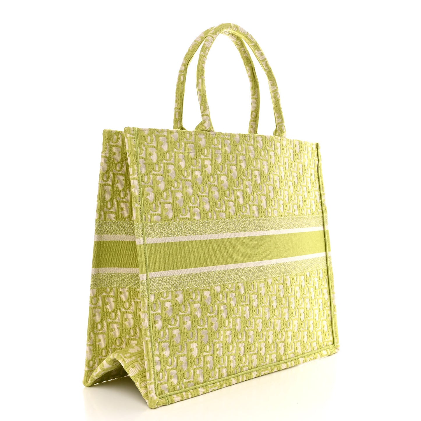 Oblique Large Book Tote Vert Anis