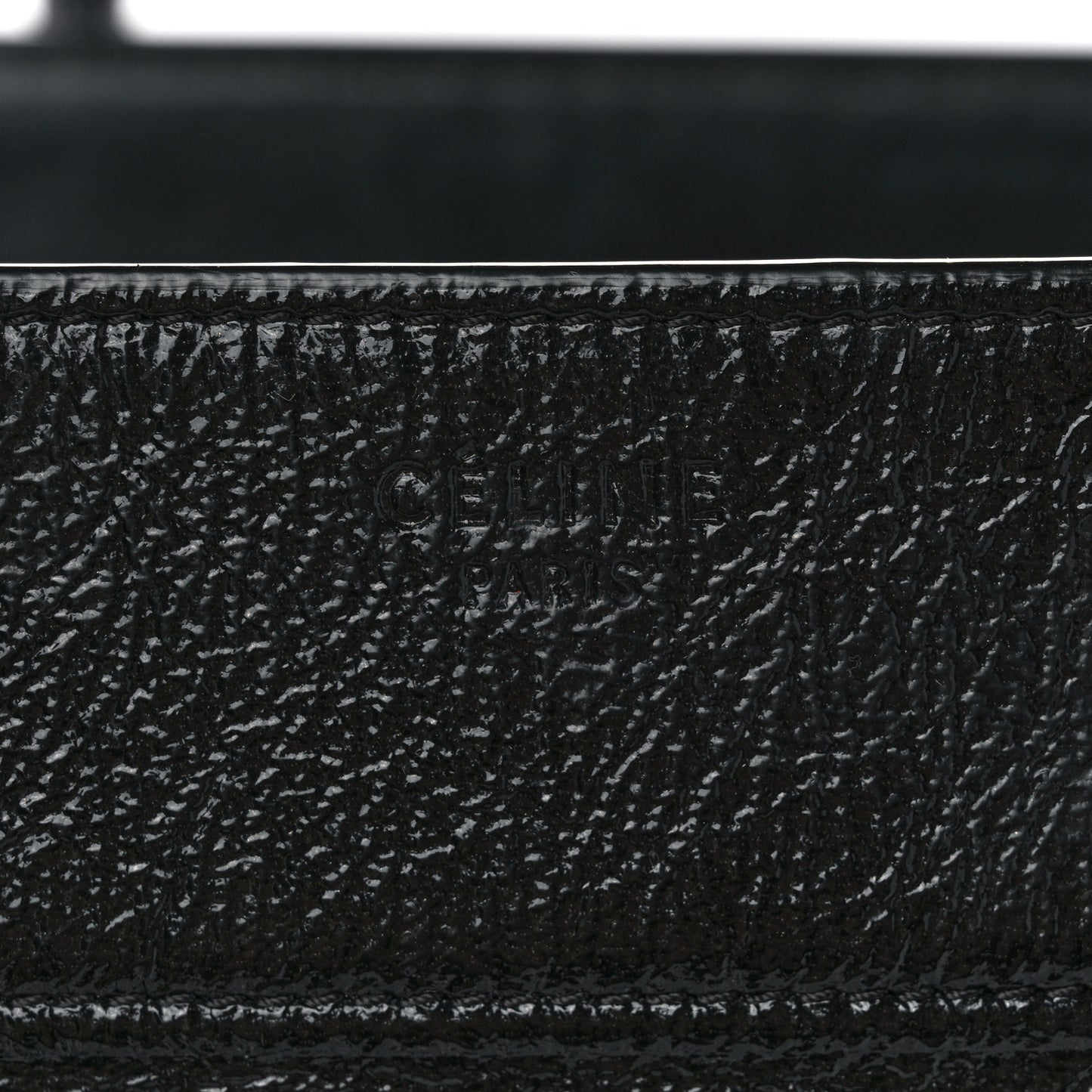 Shiny Goatskin Medium Phantom Luggage Black