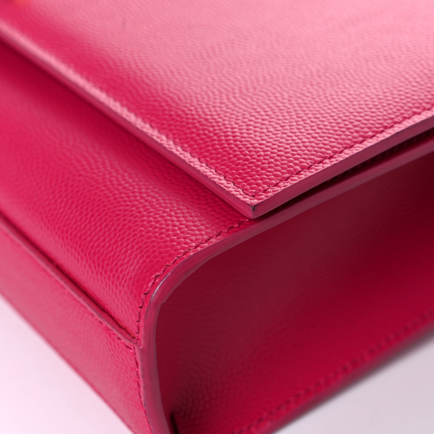 Saint Laurent Grain De Poudre Medium Monogram Kate Satchel Lipstick Fuchsia 13 of 16