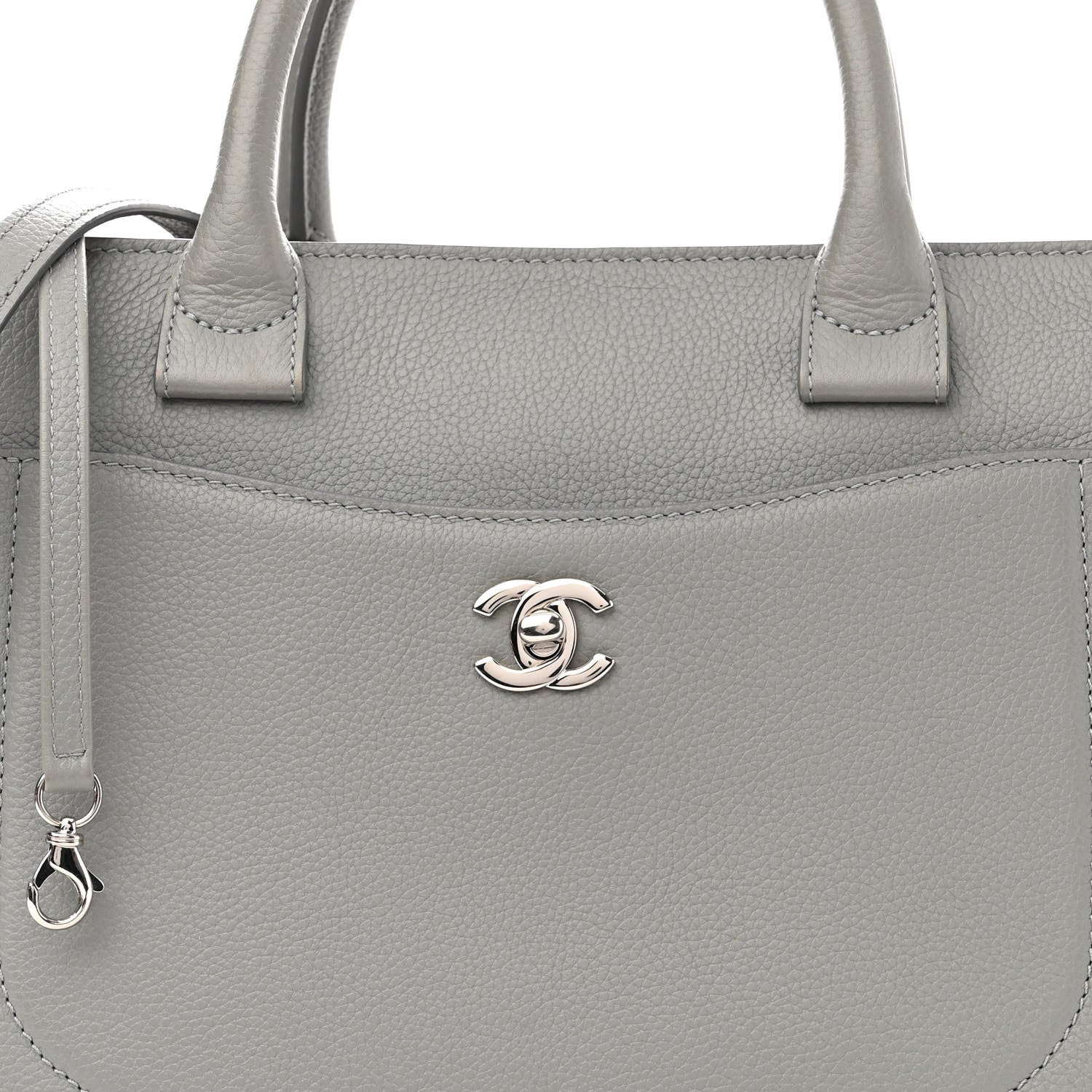 Chanel Grained Calfskin Small Neo Executive Shopper Tote Grey 11 of 17