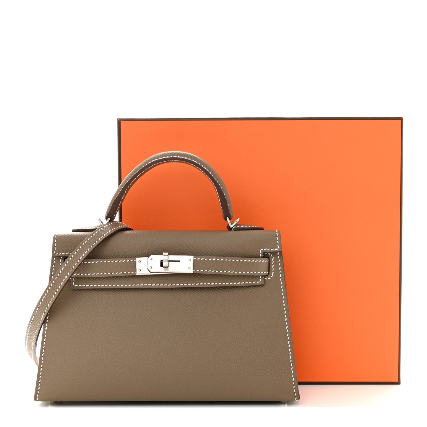 Epsom Mini Kelly Sellier 20 Etoupe