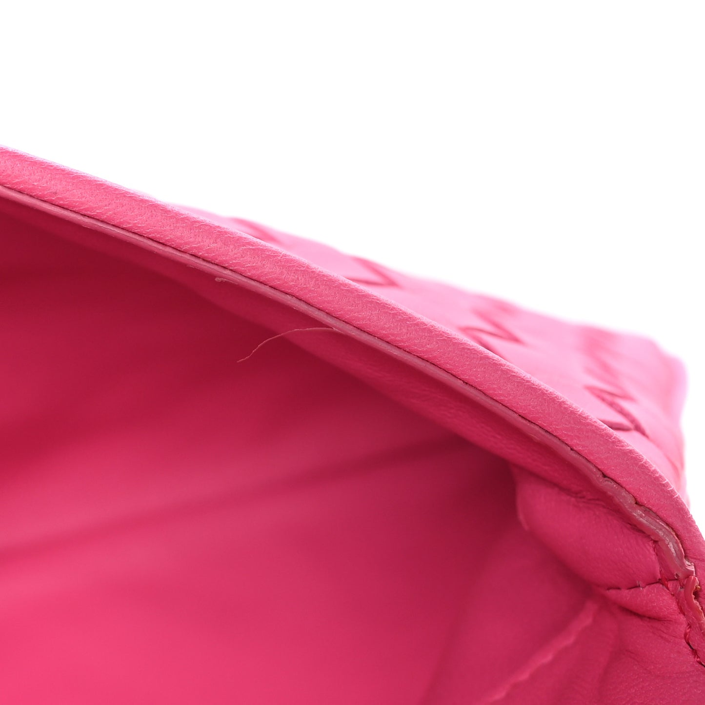 Nappa Intrecciato Flap Crossbody Rosa Shock