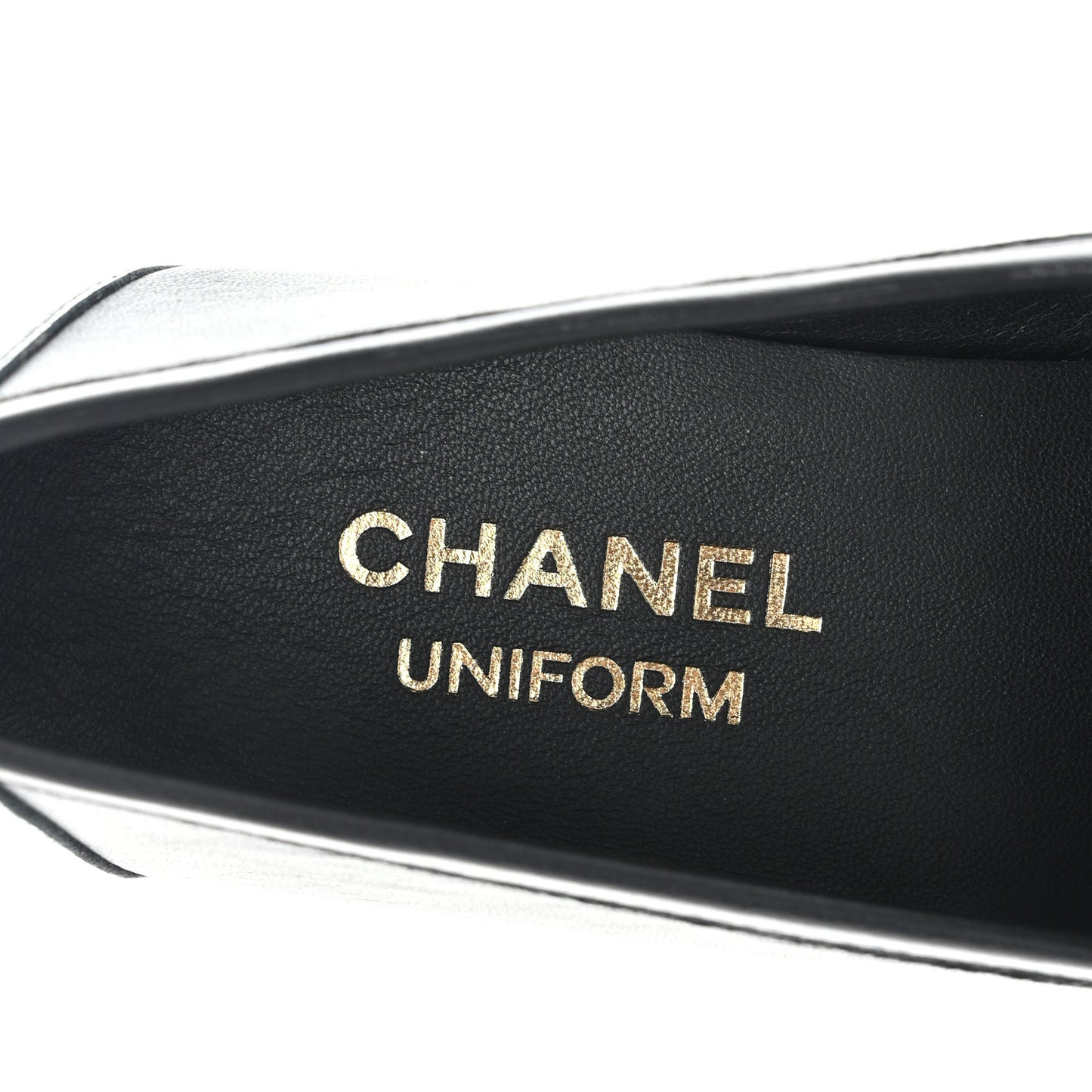 Calfskin Lambskin CC Loafers 39 Black