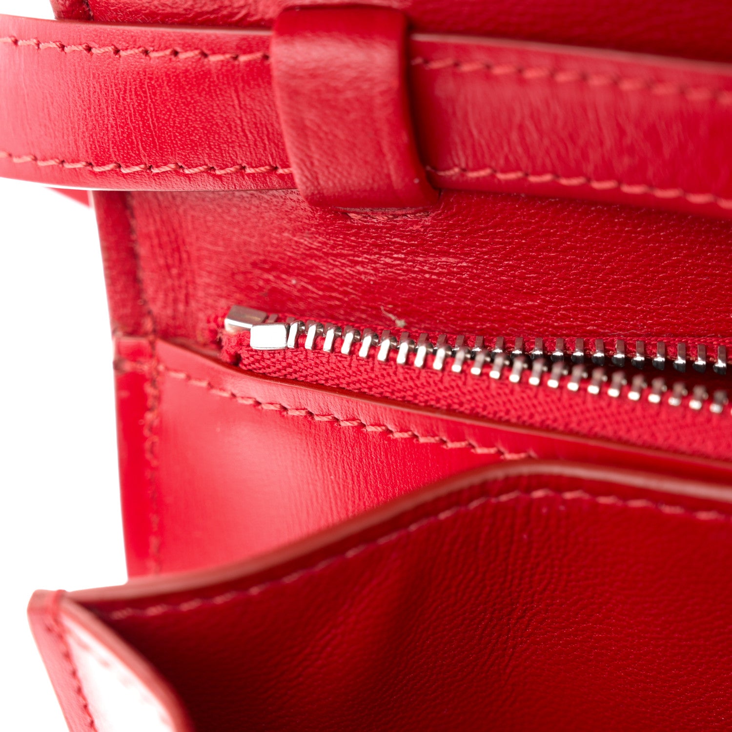 Celine Box Calfskin Medium Classic Box Flap Bag Red 12 of 14