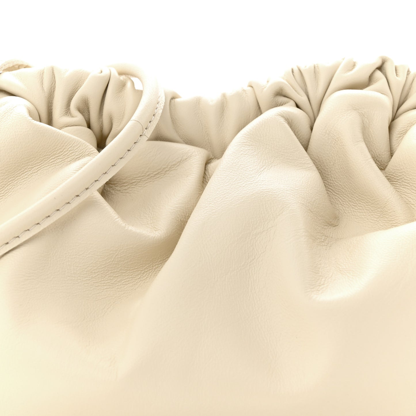 Lambskin Mini Cloud Clutch Pearl