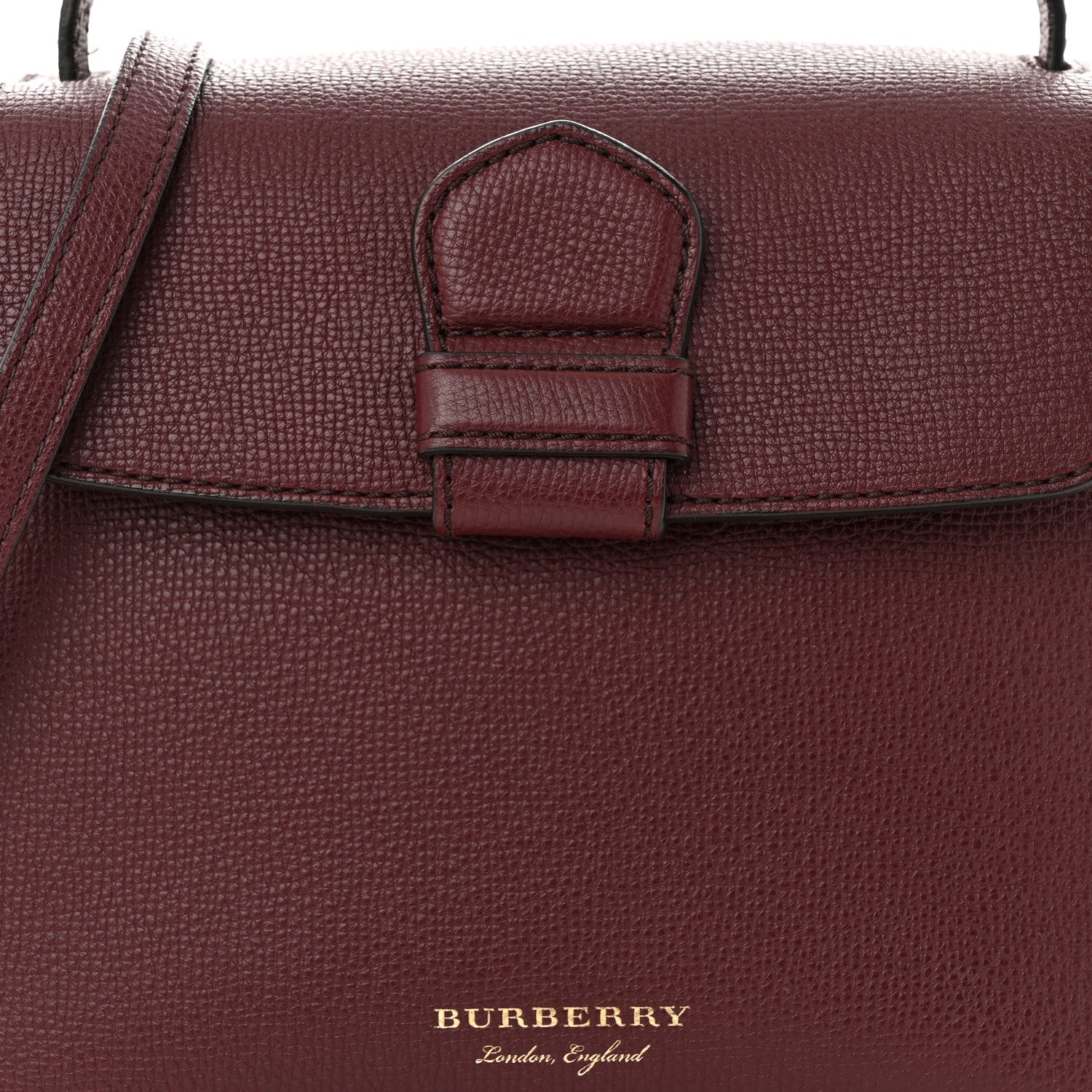 Burberry Derby Calfskin House Check Small Camberley Mahogany Red 7 of 12