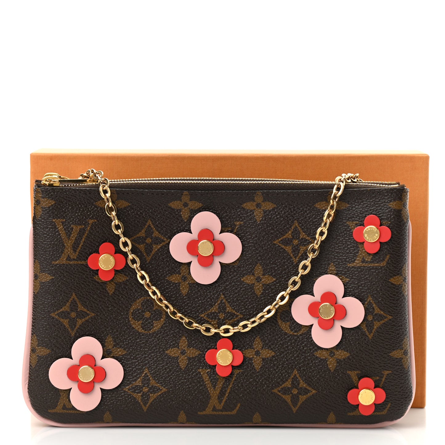 Monogram Blooming Flowers Double Zip Pochette