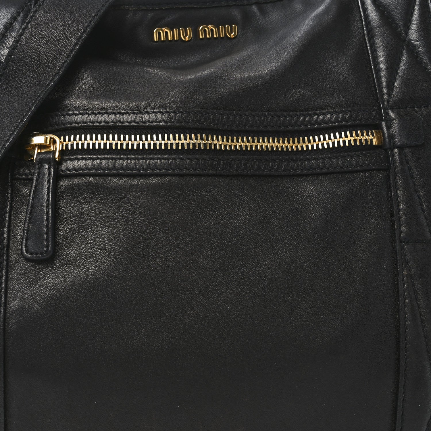 Miu Miu Nappa Matelasse Top Handle Black 7 of 10