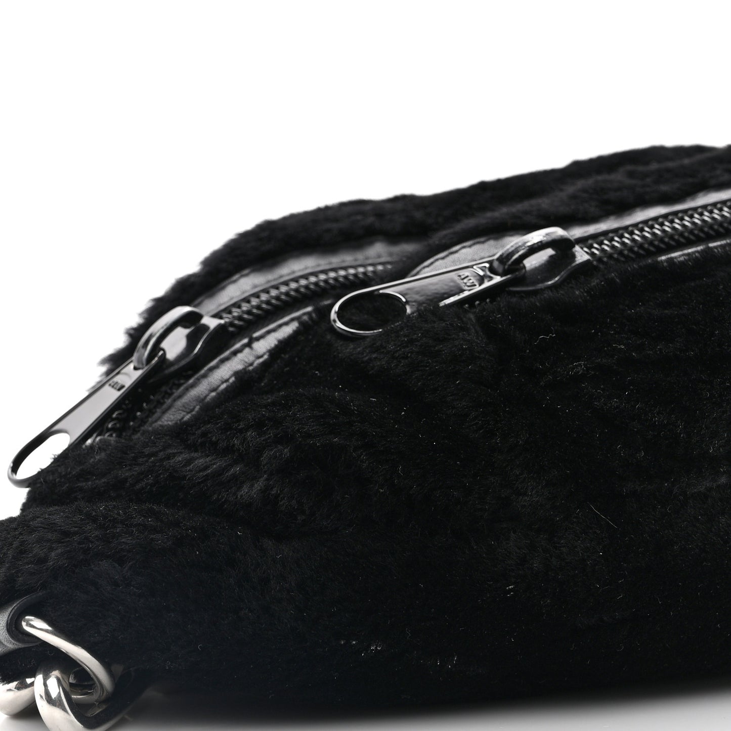 Mink Fur Attica Belt Bag Black