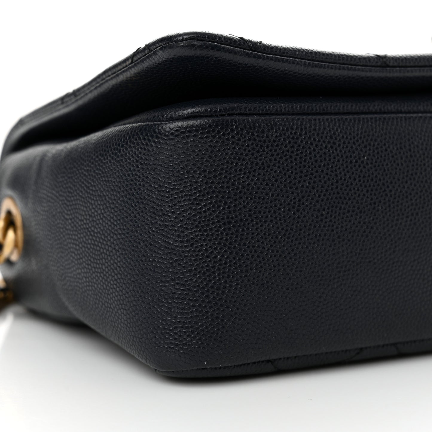 Caviar Quilted Small Fashion Therapy Flap Bag Navy Blue
