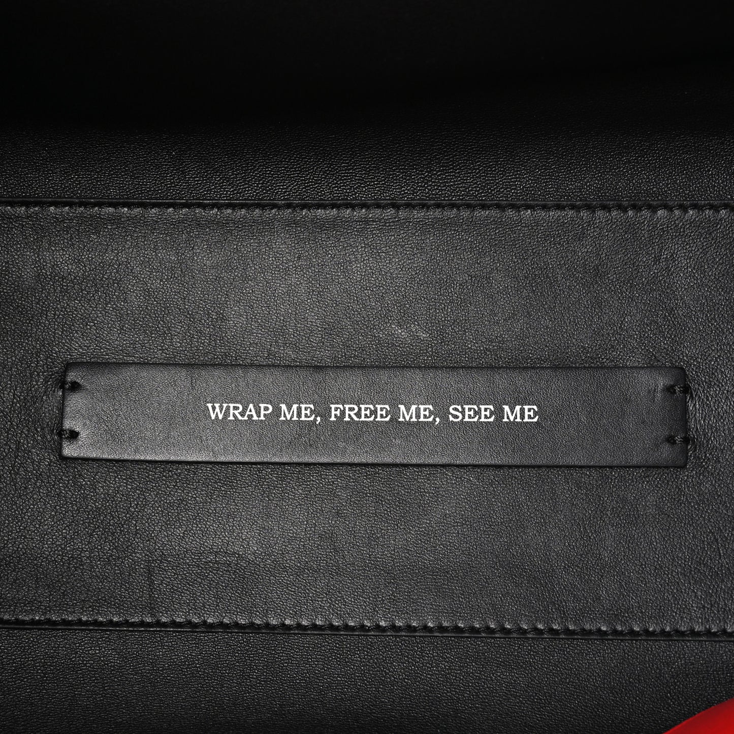 X UNDERCOVER Calfskin Print Rockstud Shoulder Tote Black