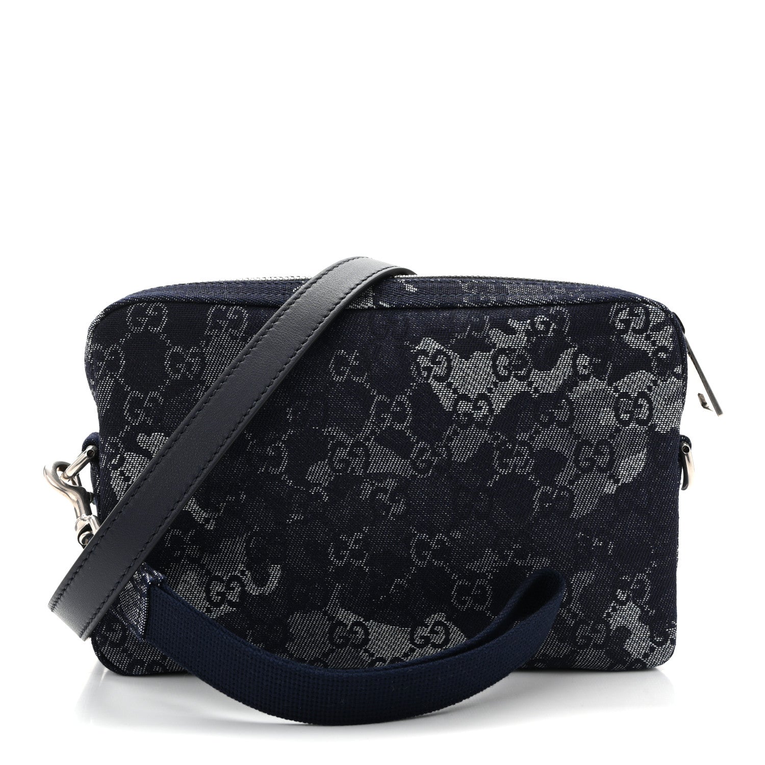 ゆみころ　GUCCI GGマーモント スモール　クロスボディバッグ Gucci Denim GG Monogram Camouflage Small Crossbody Bag Blue