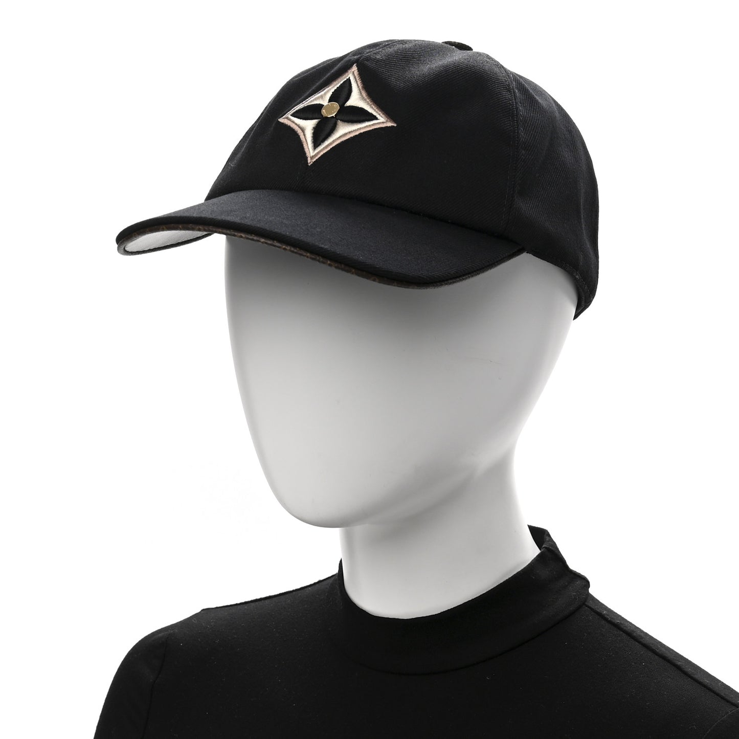 Monogram Cotton Jacquard Embroidered LV Day L Cap Black