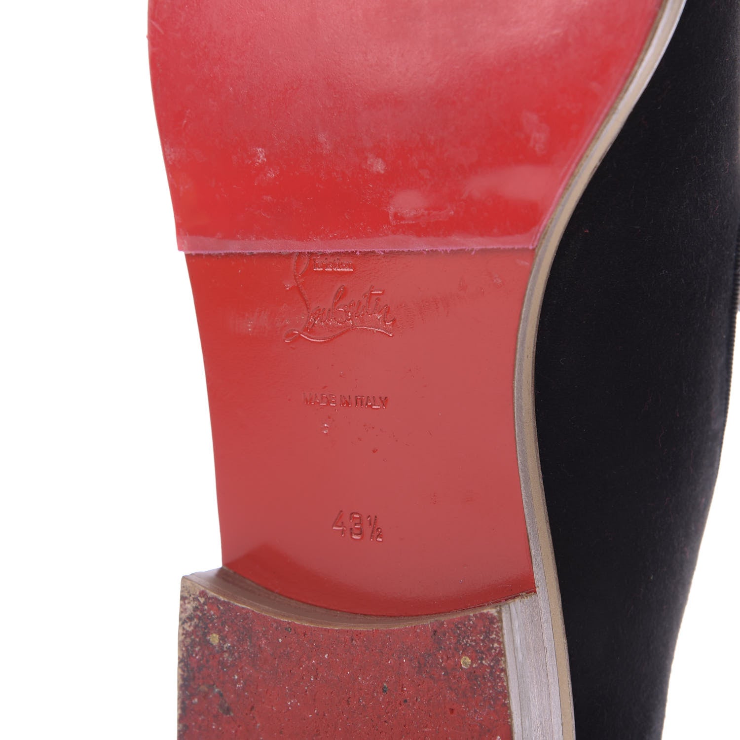 Christian Louboutin Veau Velours Dirk Flat Loafers 43.5 Black 8 of 8