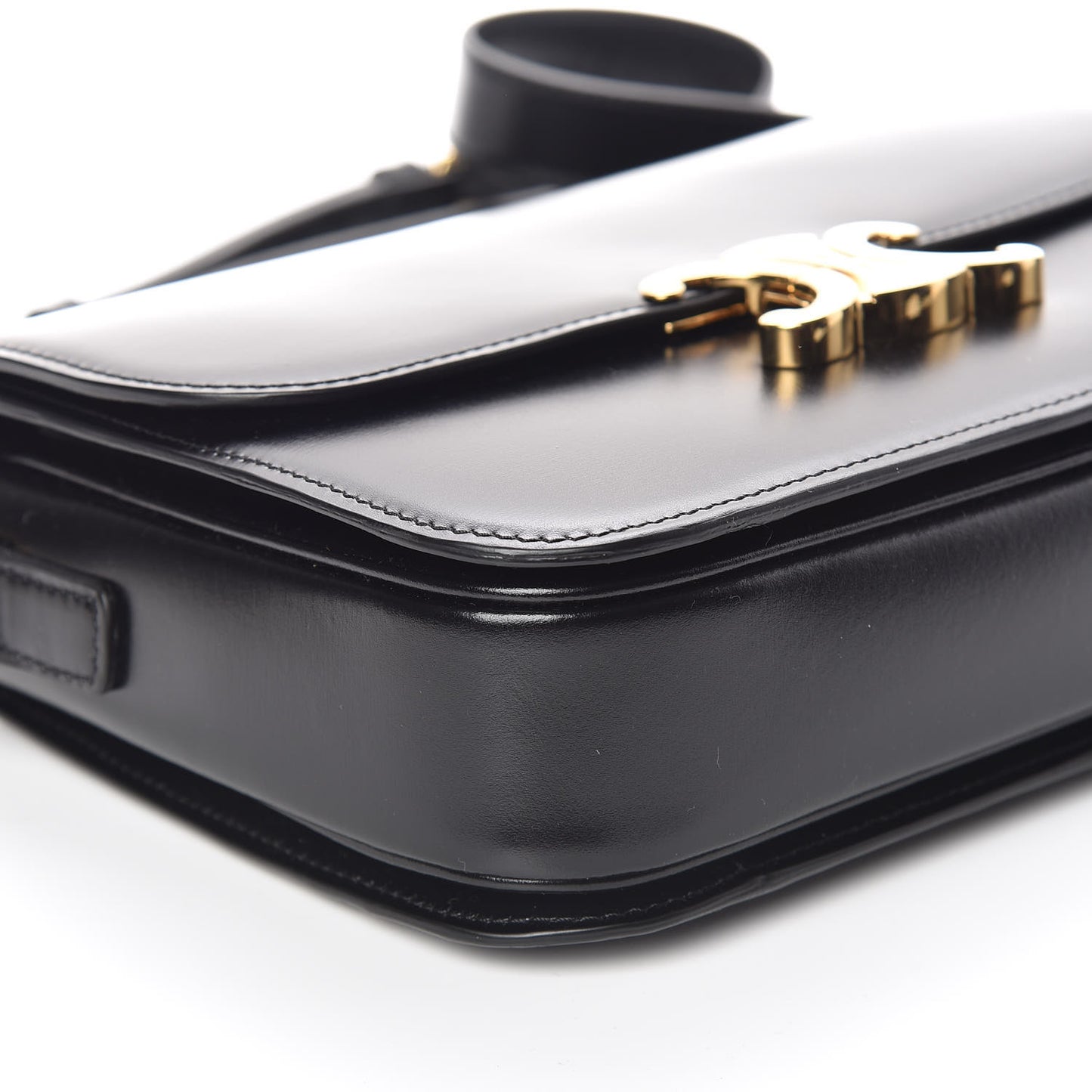 Shiny Calfskin Medium Triomphe Black