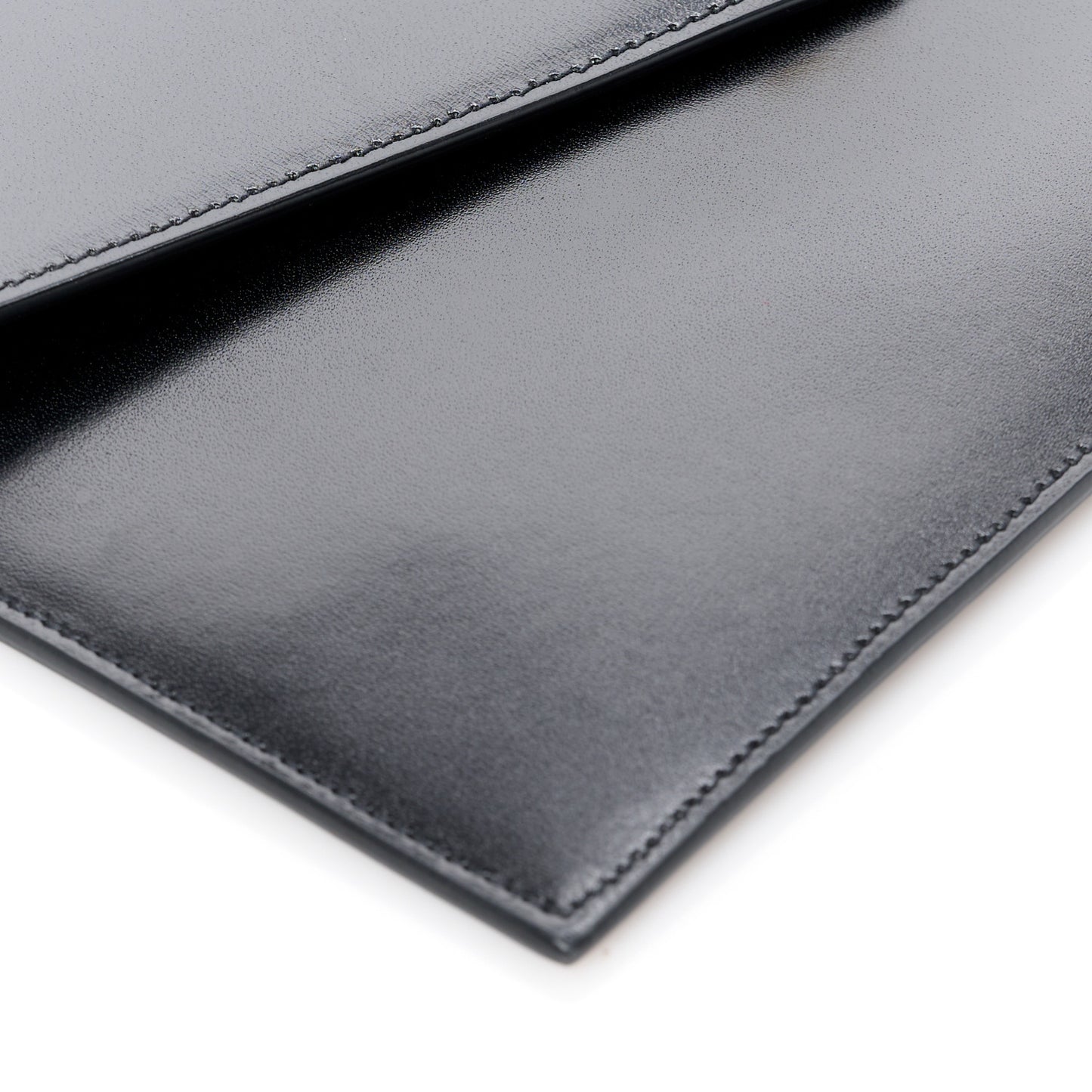 Smooth Shiny Calfskin Monogram Uptown Pouch Black