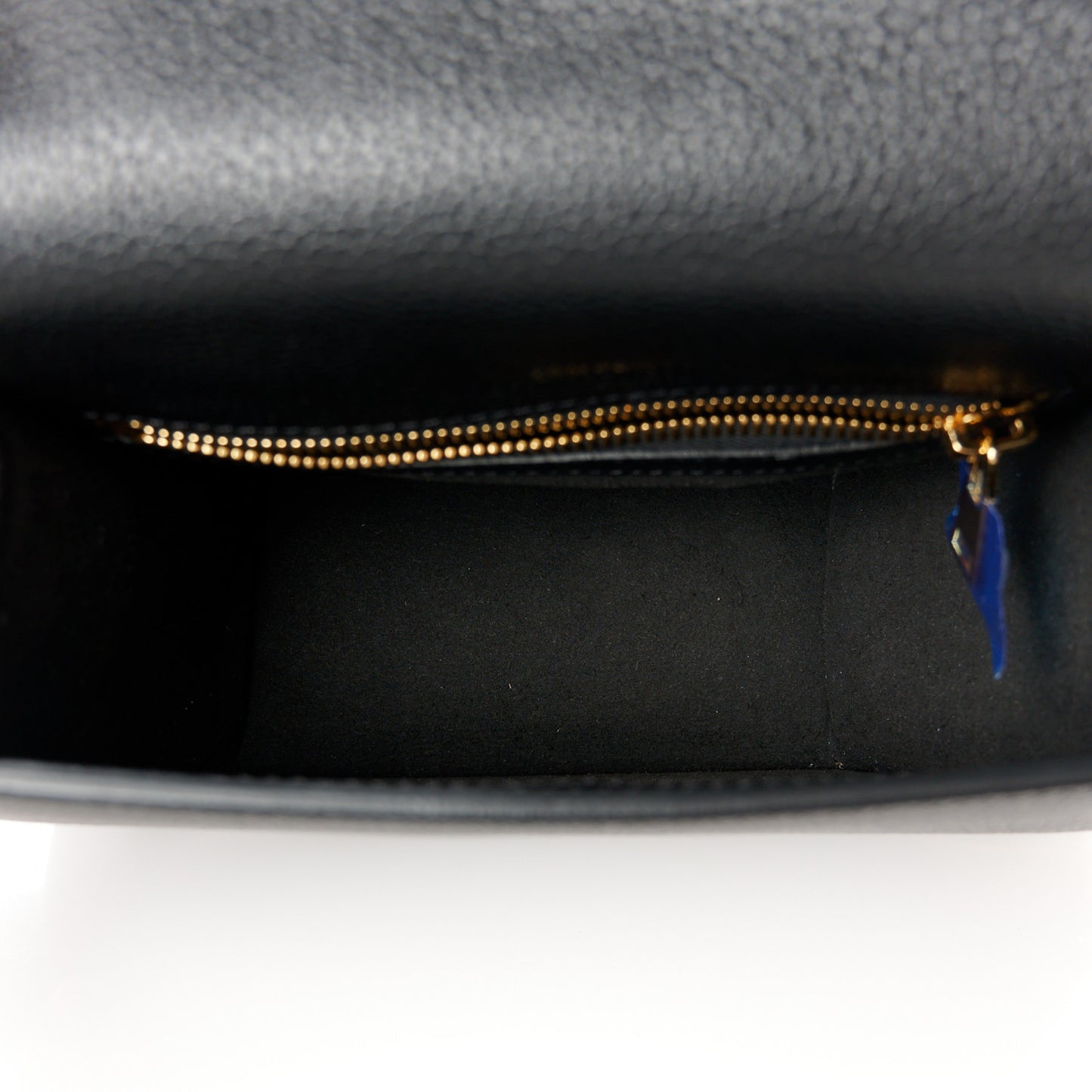 Grained Calfskin Mini T Clasp Tara Crossbody Bag Black