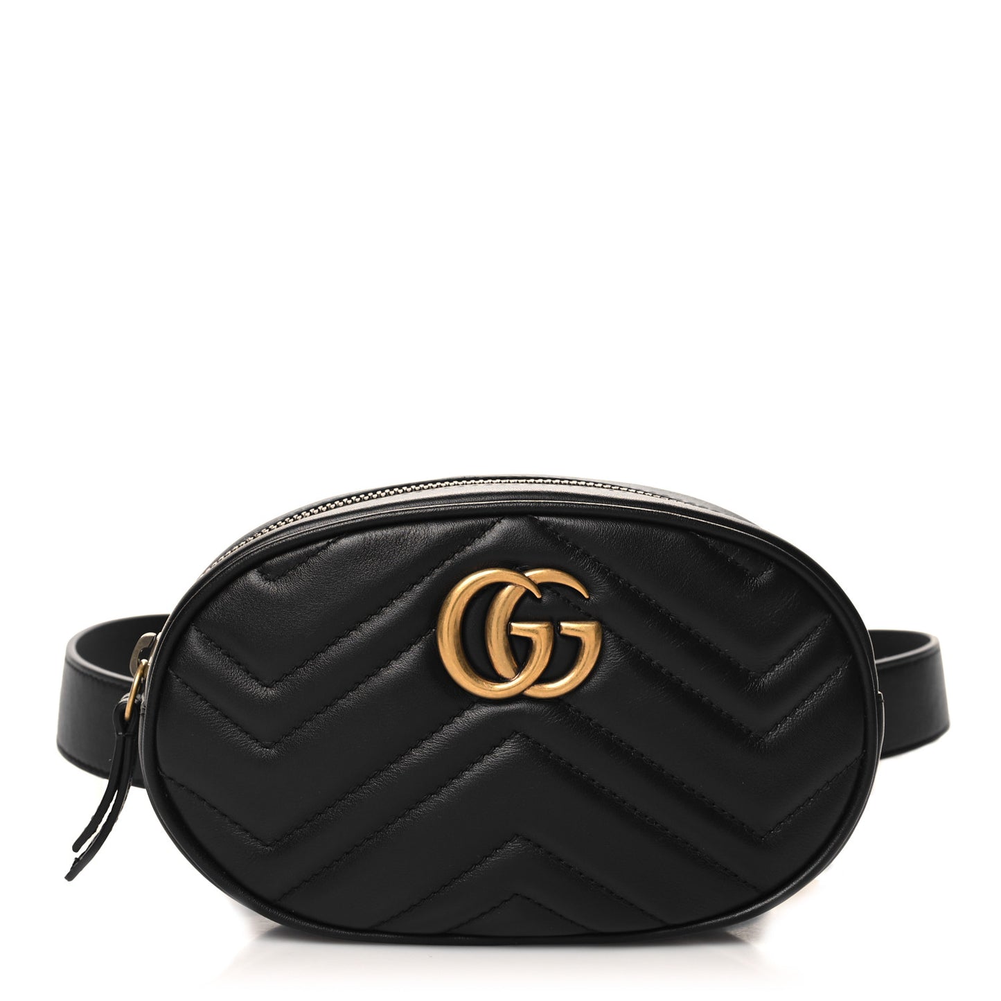 Calfskin Matelasse GG Marmont Belt Bag 85 34 Black