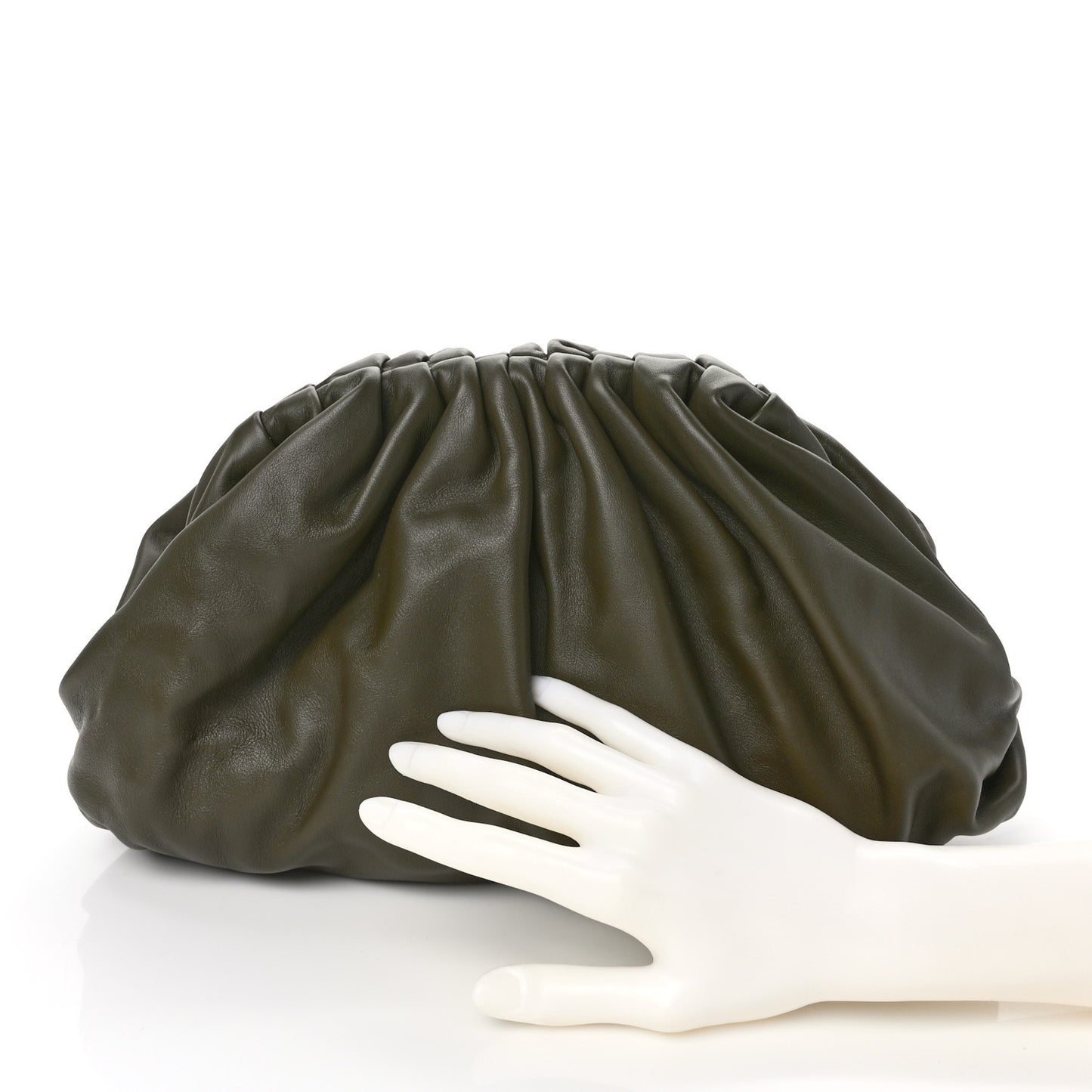 Smooth Butter Calf The Pouch Oversized Clutch Mustard
