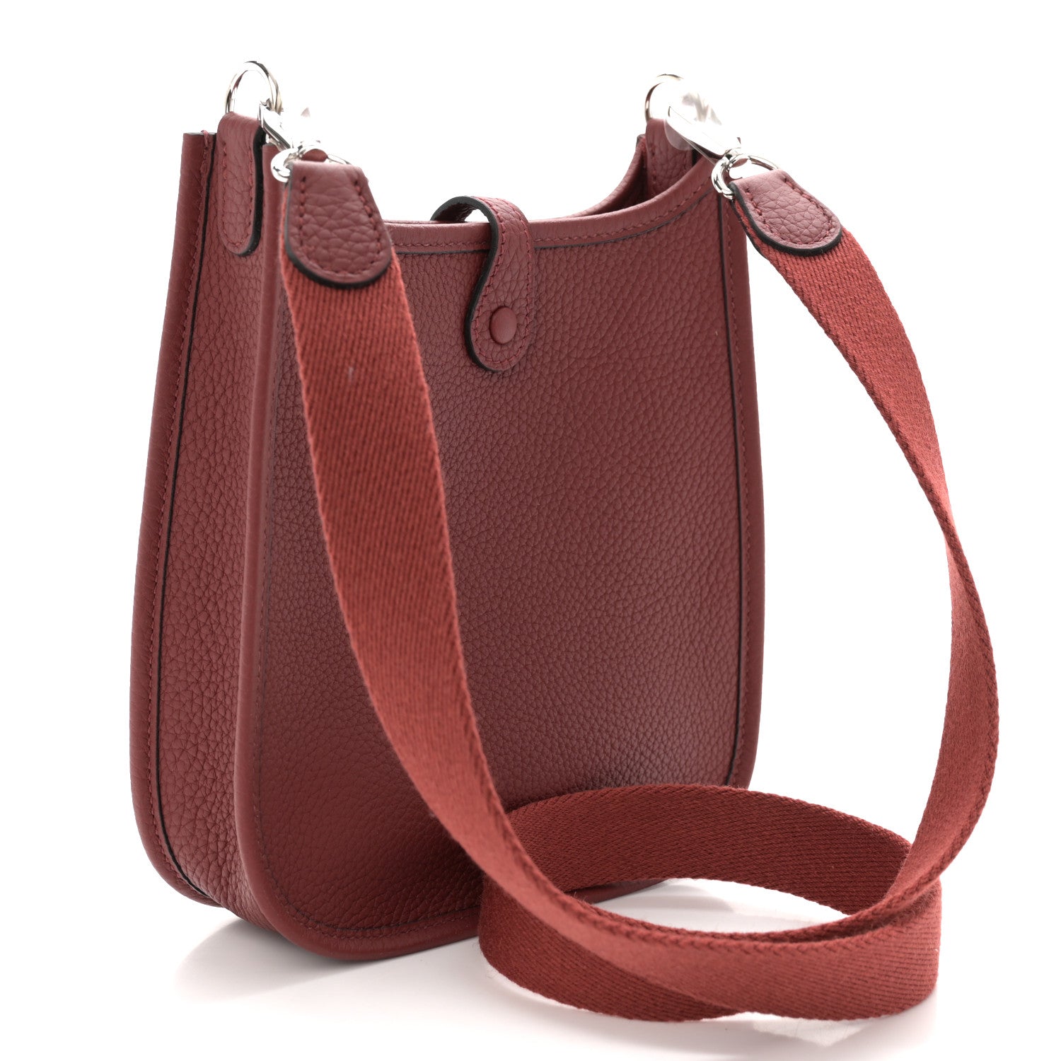 Hermes Taurillon Clemence Amazone Evelyne TPM Rouge H 3 of 11