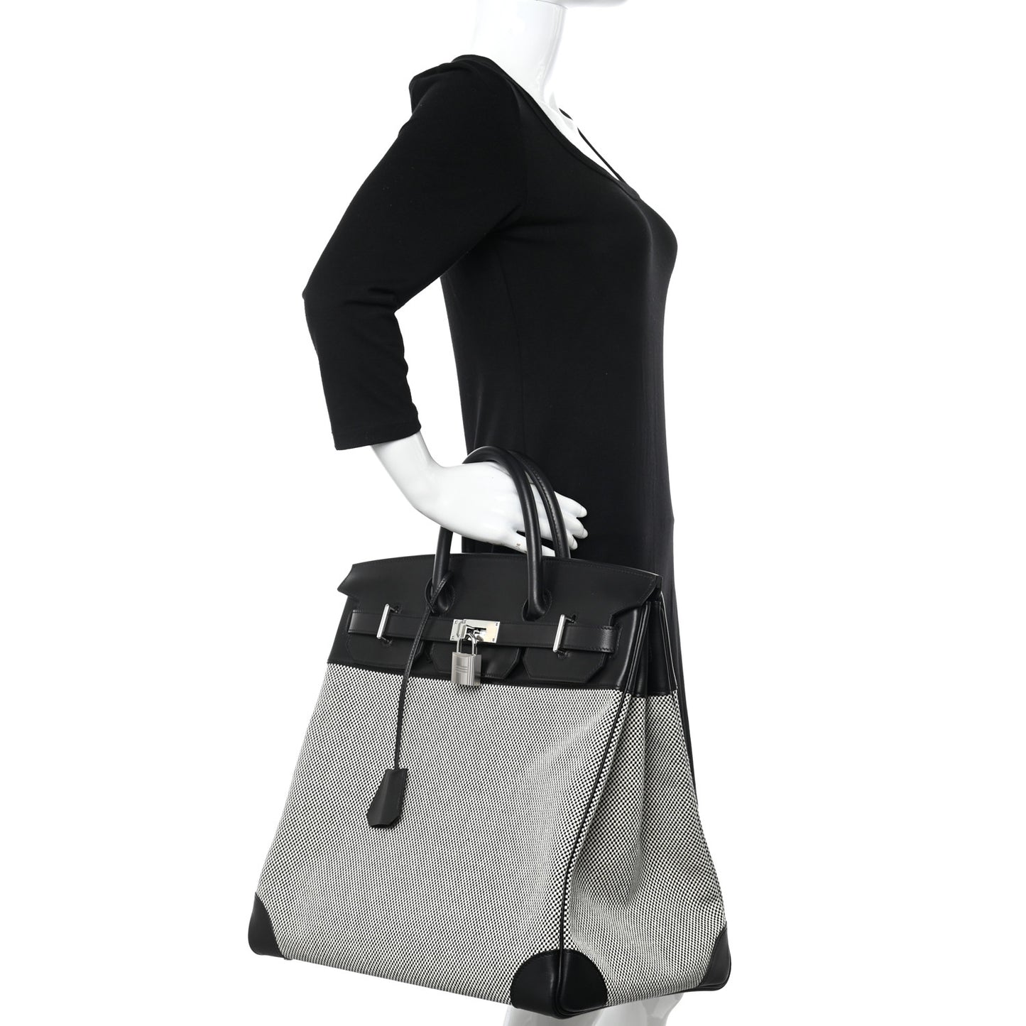 Hunter Criss Viking Evercolor HAC Birkin 40 Ecru Black