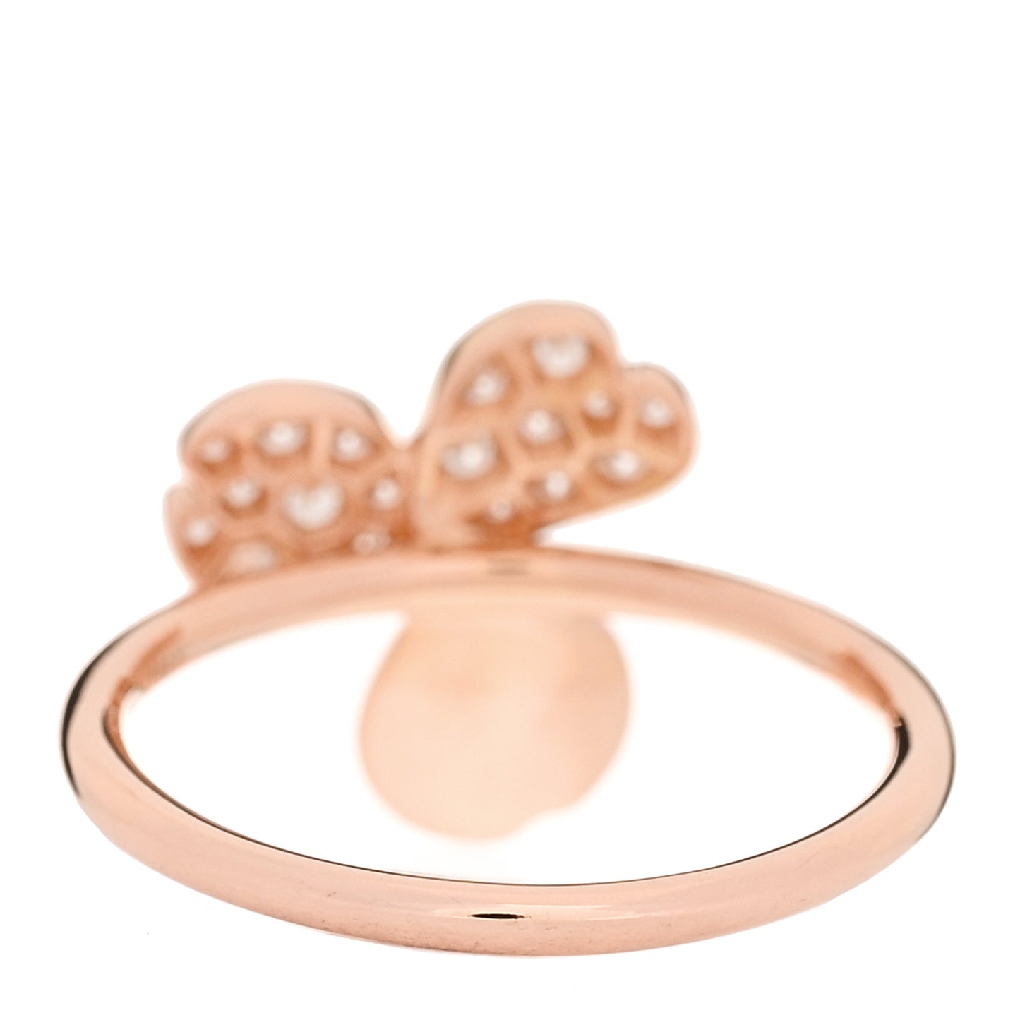 18K Rose Gold Diamond Paper Flowers Ring 52 6