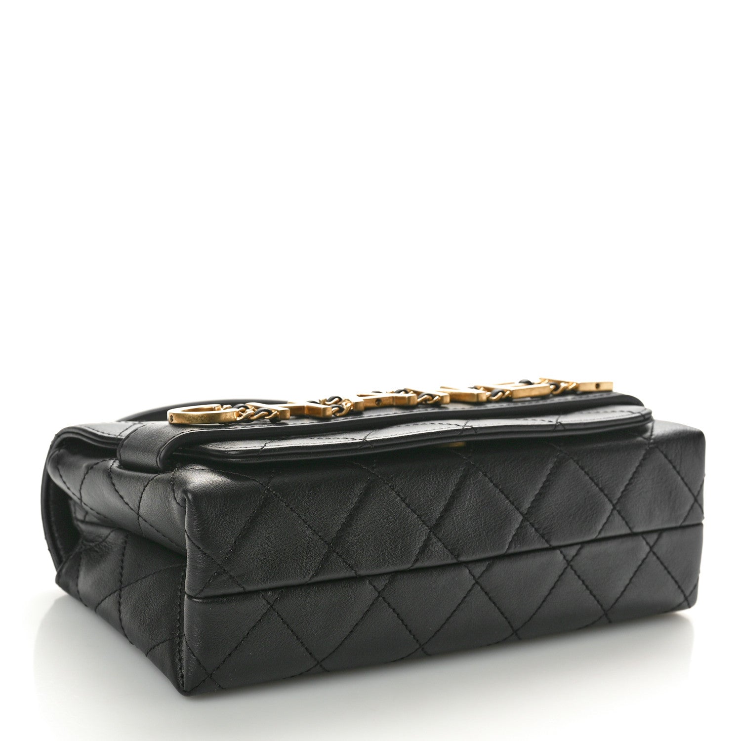 Chanel Calfskin Quilted Small Enchained Flap Black 4 of 9
