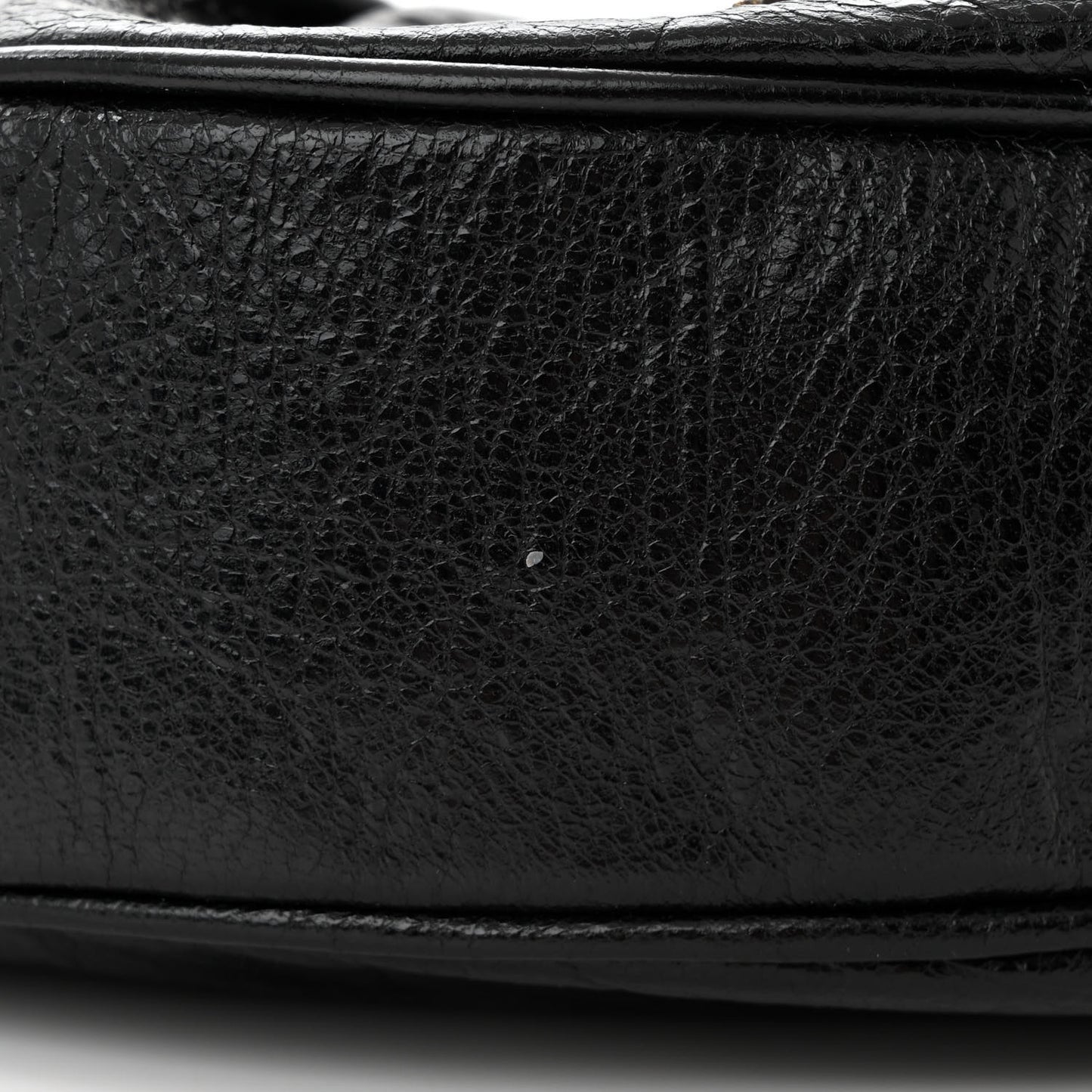 Agneau Arena Pin Embellished Le Cagole Shoulder Bag XS Black