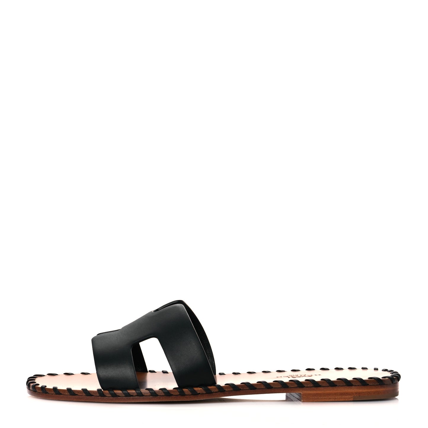 Box Calfskin Braided Oran Sandals 35.5 Black