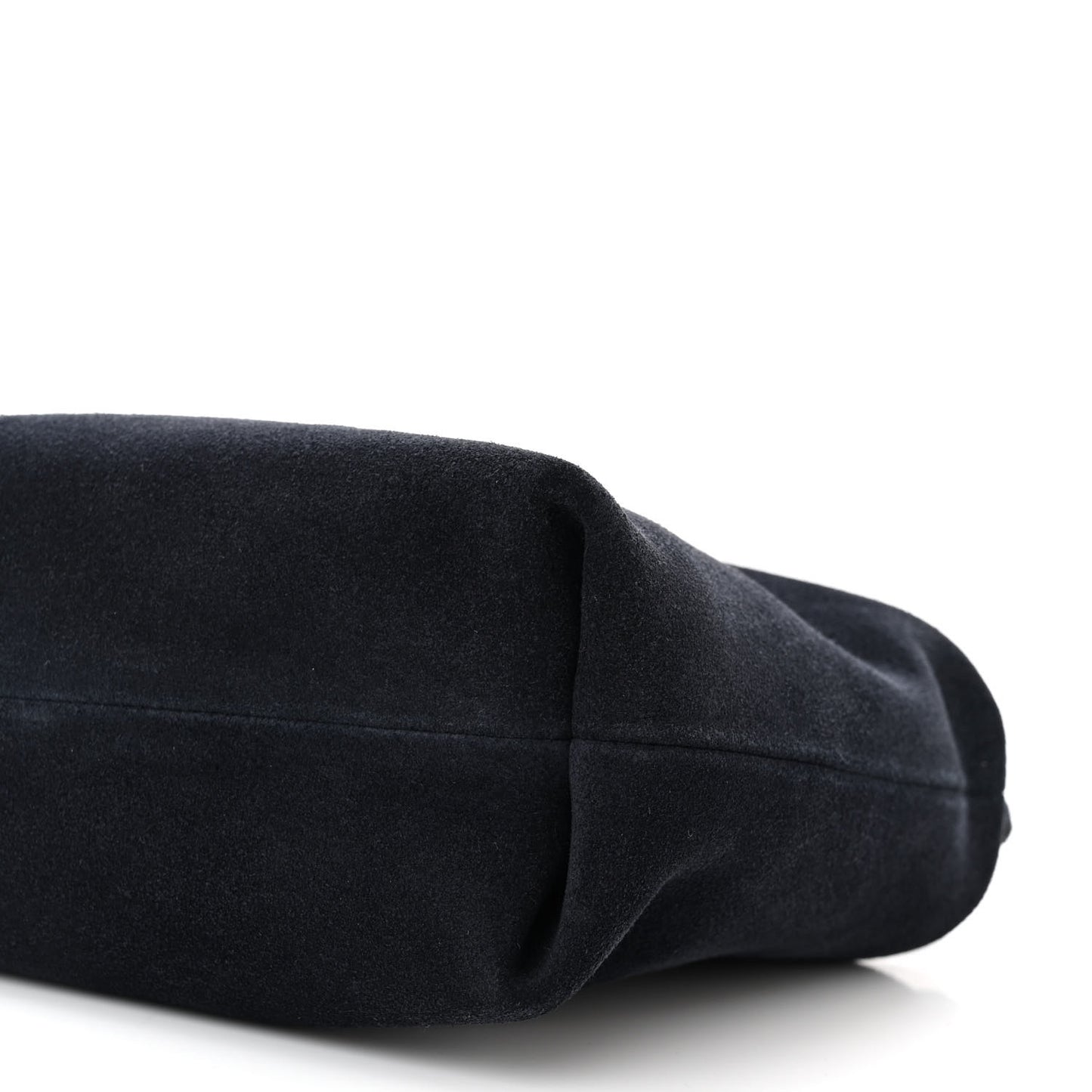 Suede Bond Zip Shoulder Bag Deep Navy