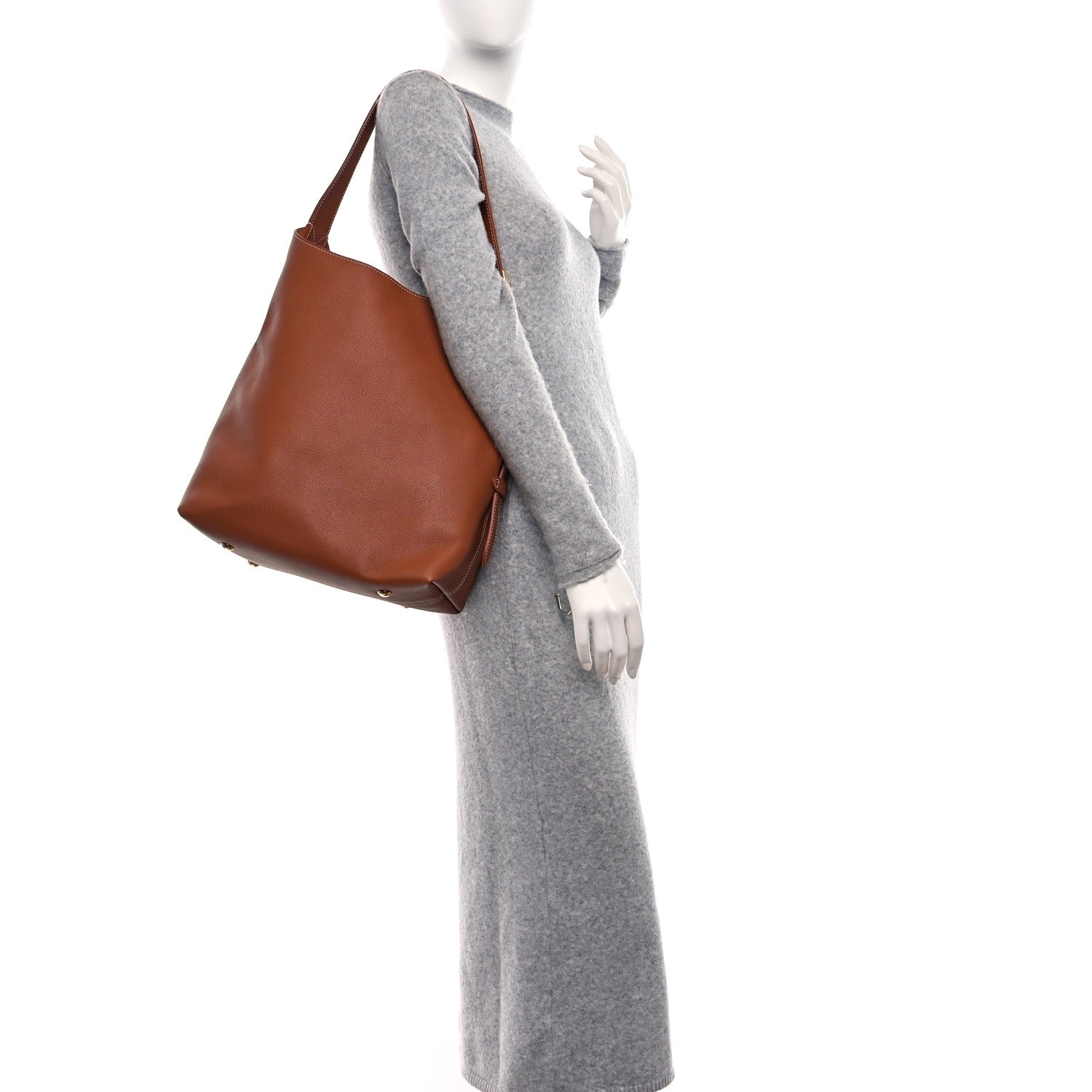 Louis Vuitton Grained Calfskin Low Key Hobo MM Cognac 2 of 13