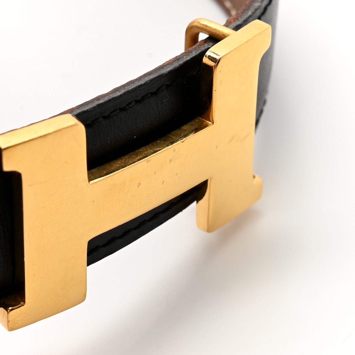 Hermes Swift Epsom 24mm Mini Constance H Belt 65 26 Black Gold 6 of 8