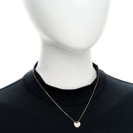 18K Yellow Gold Diamond Mother of Pearl XS Amulette de Cartier Pendant Necklace