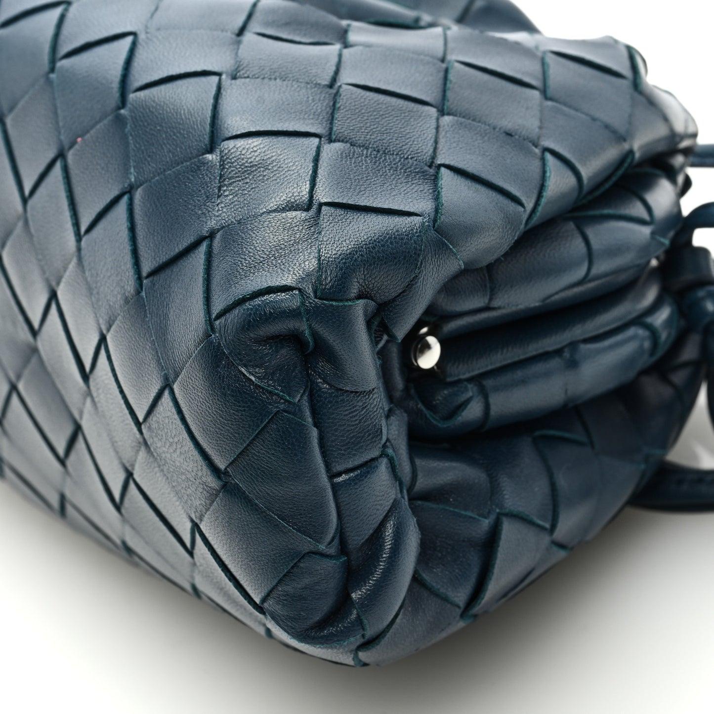 Nappa Intrecciato The Mini Pouch Deep Blue