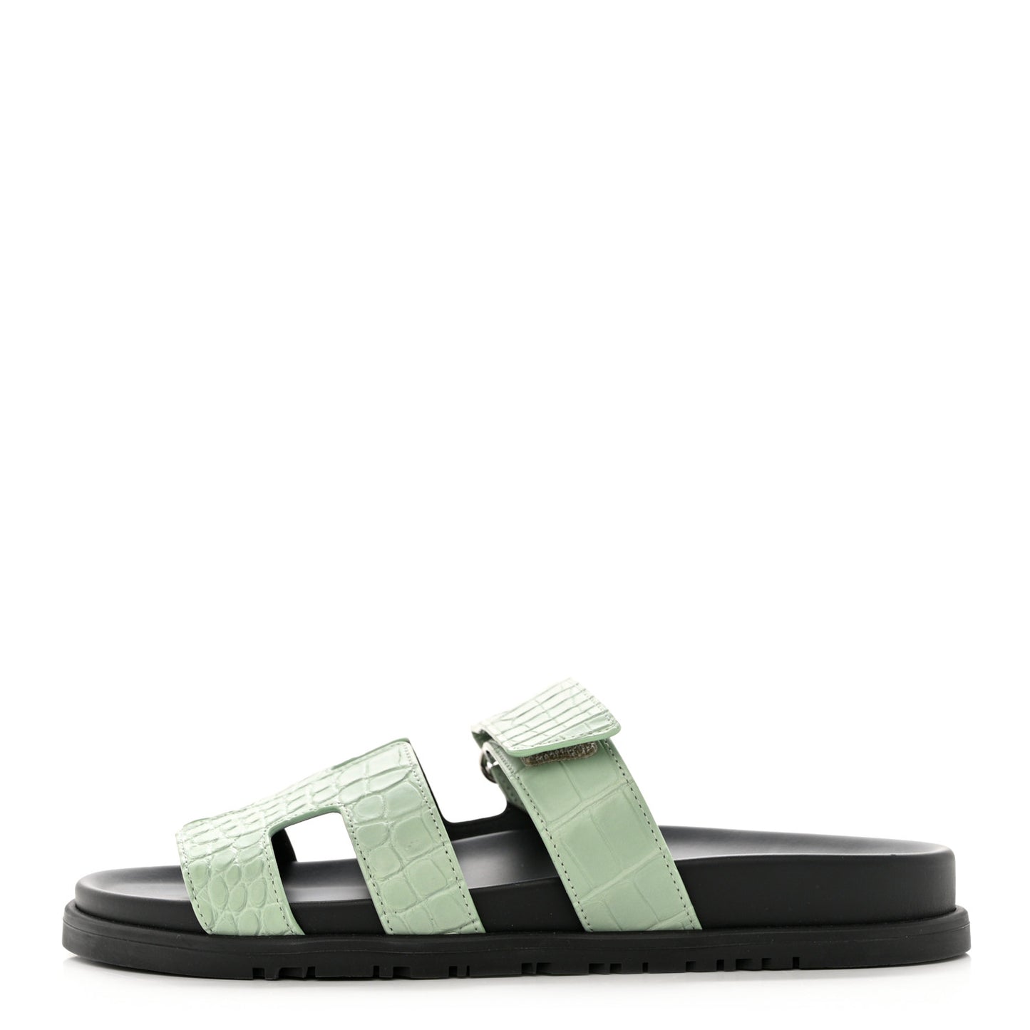 Matte Alligator Womens Chypre Sandals 38.5 Vert D'eau