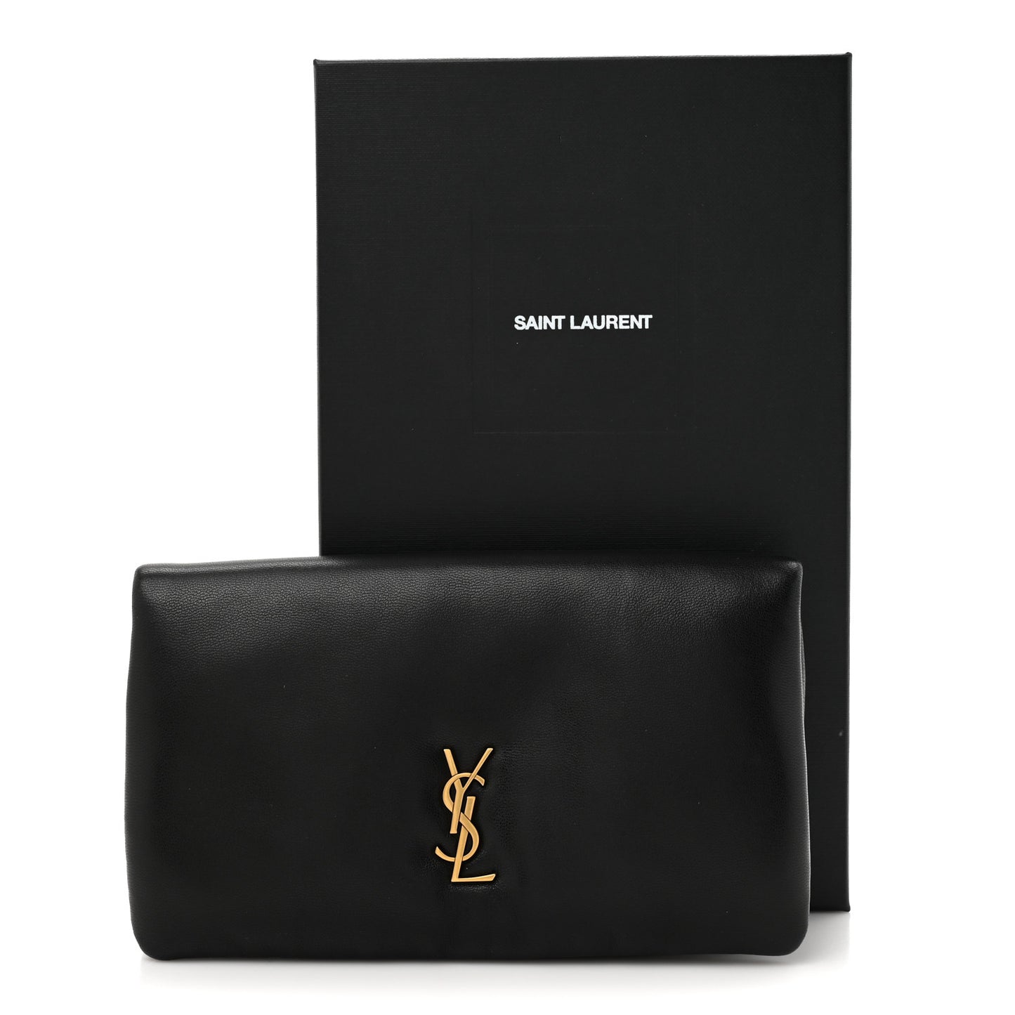 Lambskin Large Calypso Bi-Fold Wallet Black