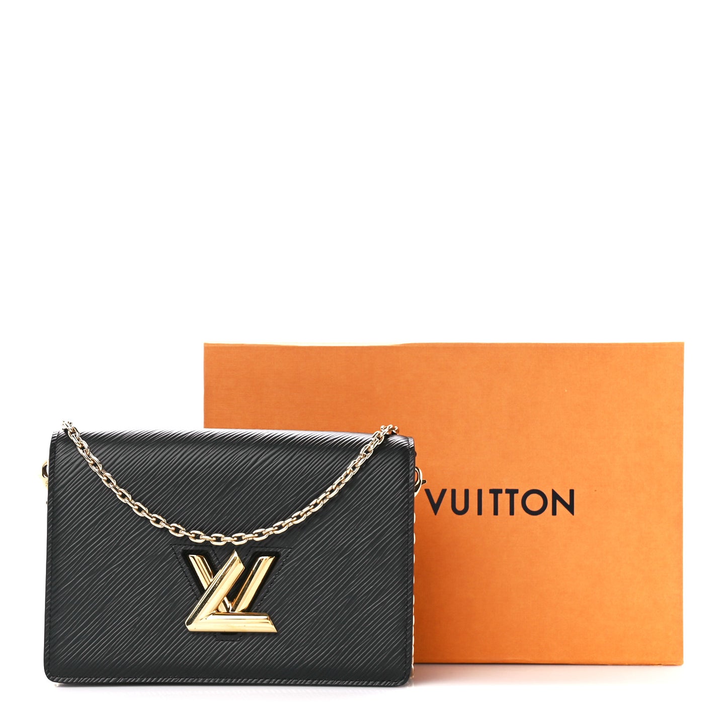 Epi Twist Belt Chain Wallet Black