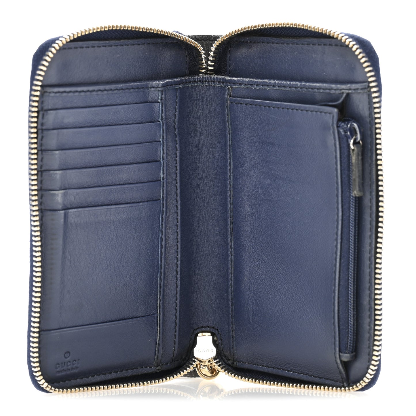 Patent Medium Soho Zip Around Wallet Navy