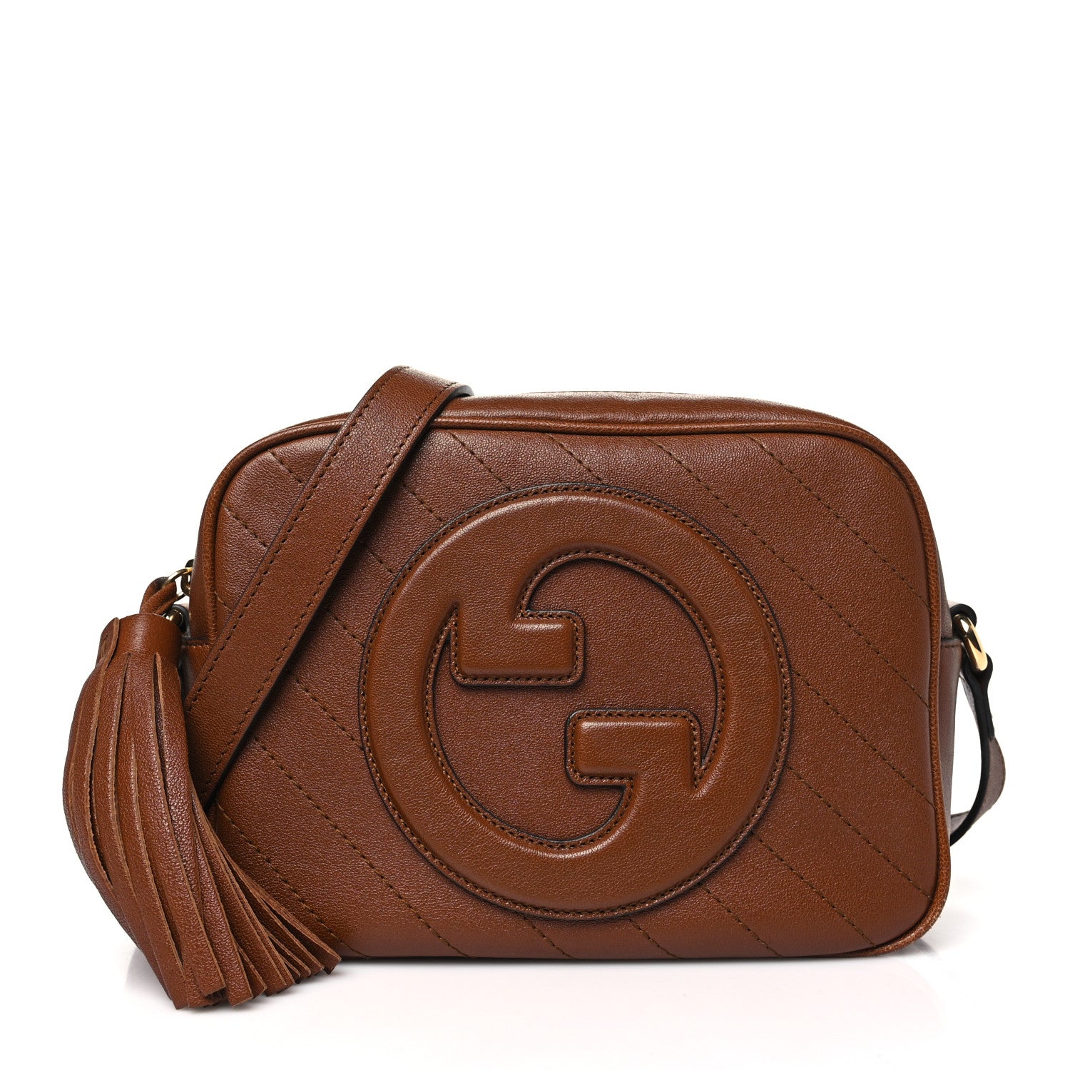 GUCCI　ショルダーバック Gucci Sakai Be Green Calfskin Diagonal Stitched Small Blondie