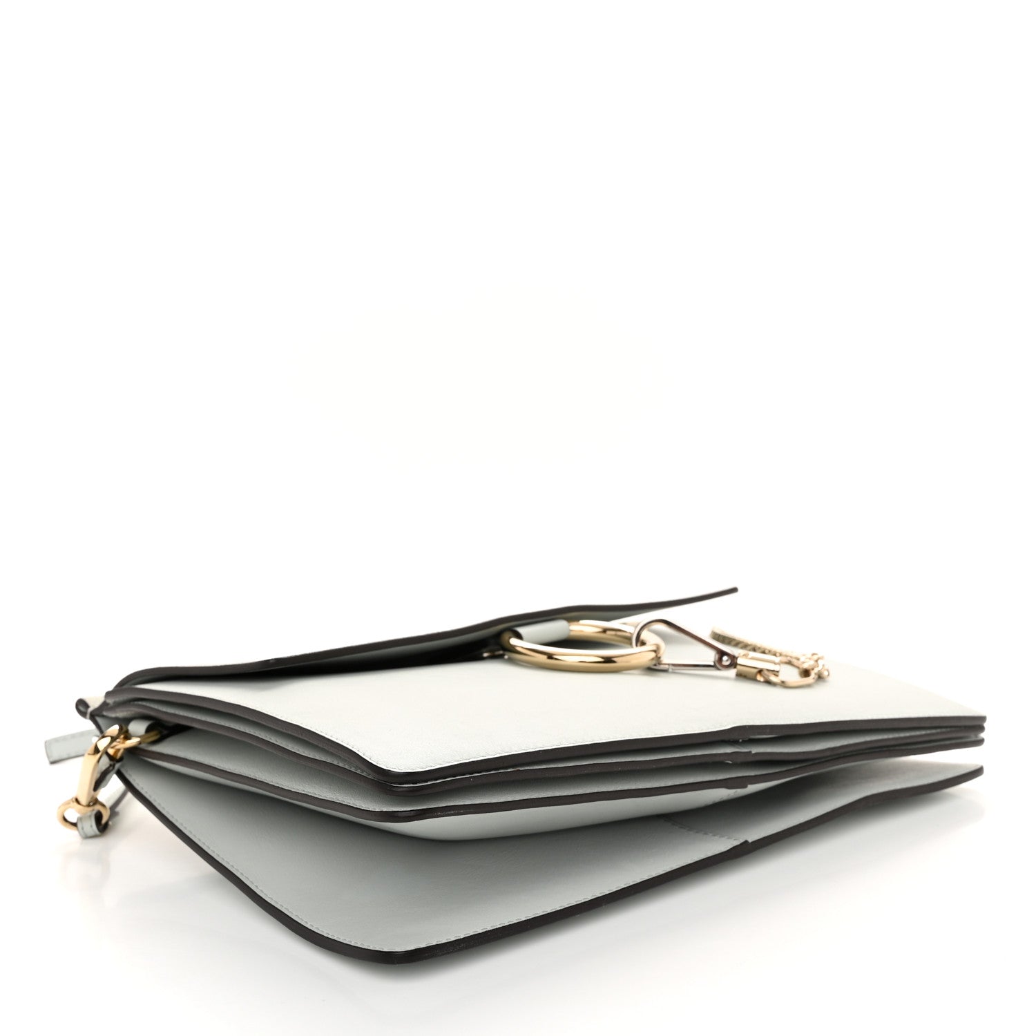 Chloe Calfskin Suede Medium Faye Shoulder Bag Airy Grey 4 of 9