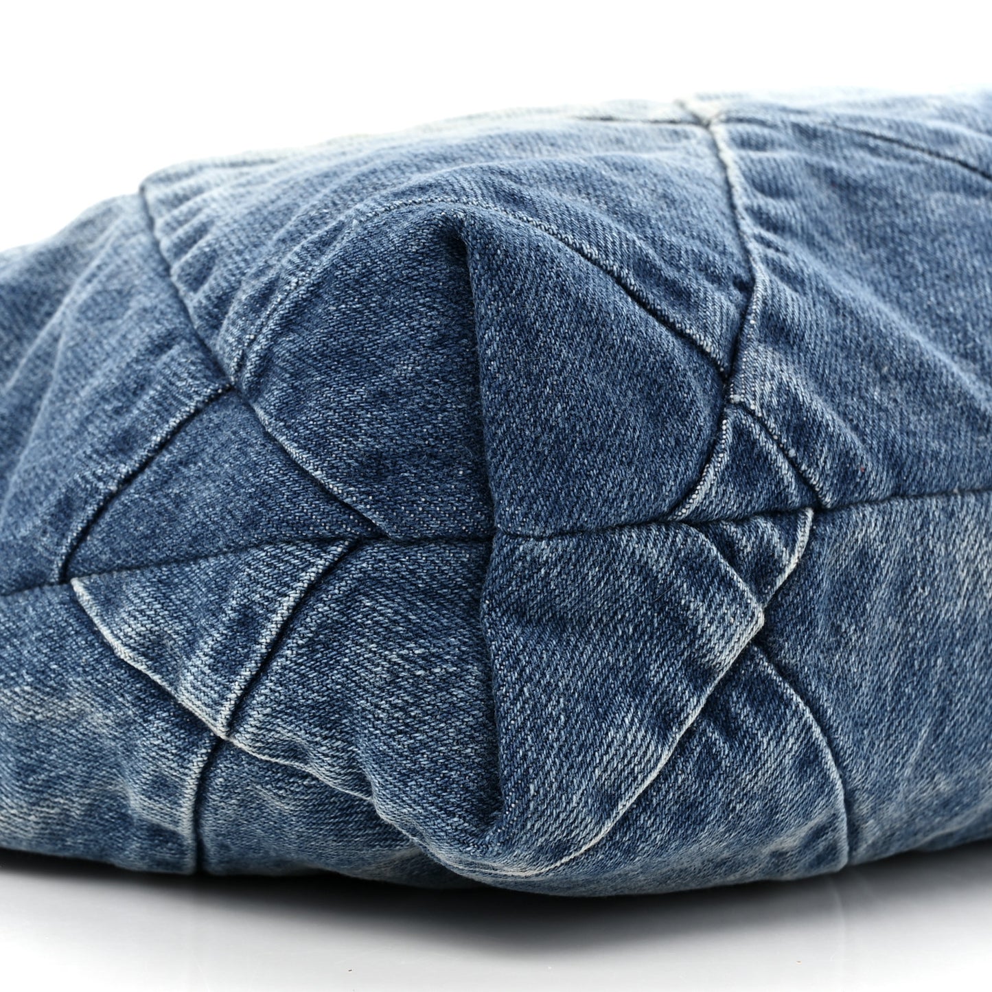 Denim Quilted Small Chanel 22 Blue