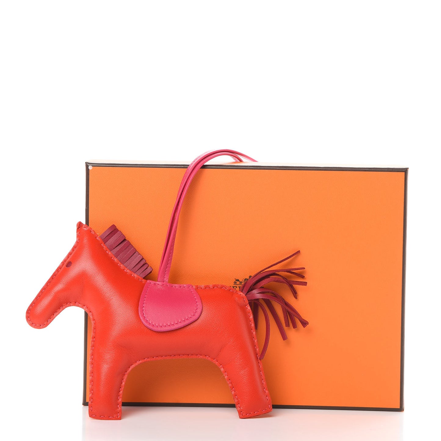 Milo Lambskin Grigri Rodeo Horse Bag Charm MM Rouge Indien Rubis Rose Mexico