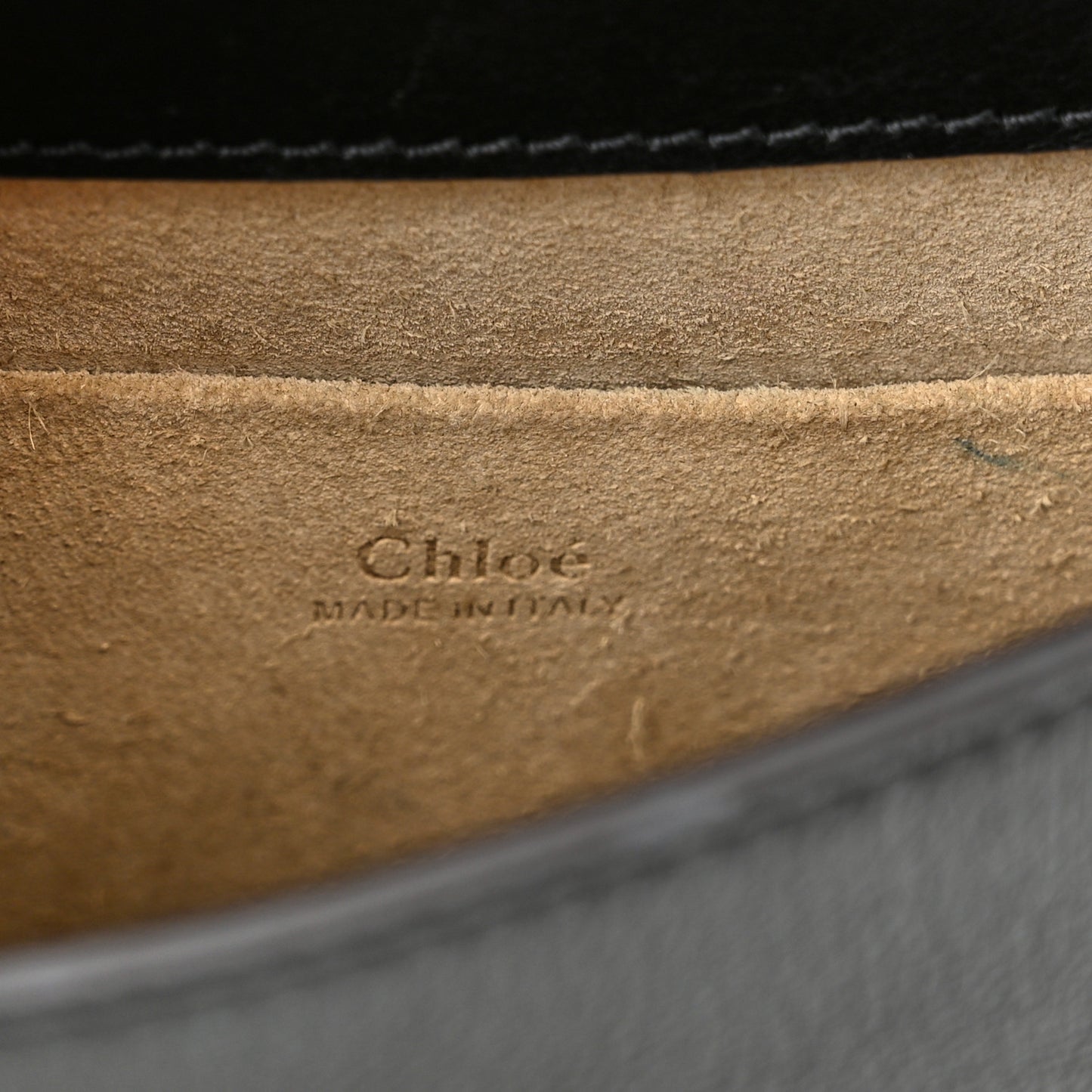 Calfskin Suede Small Nile Bracelet Bag Black