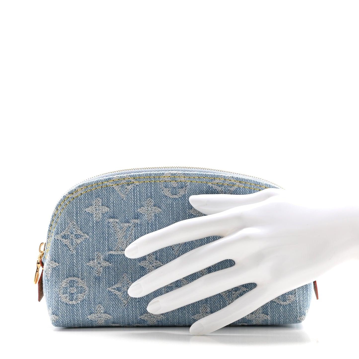 Denim Monogram Pochette Cosmetique PM Sky Blue