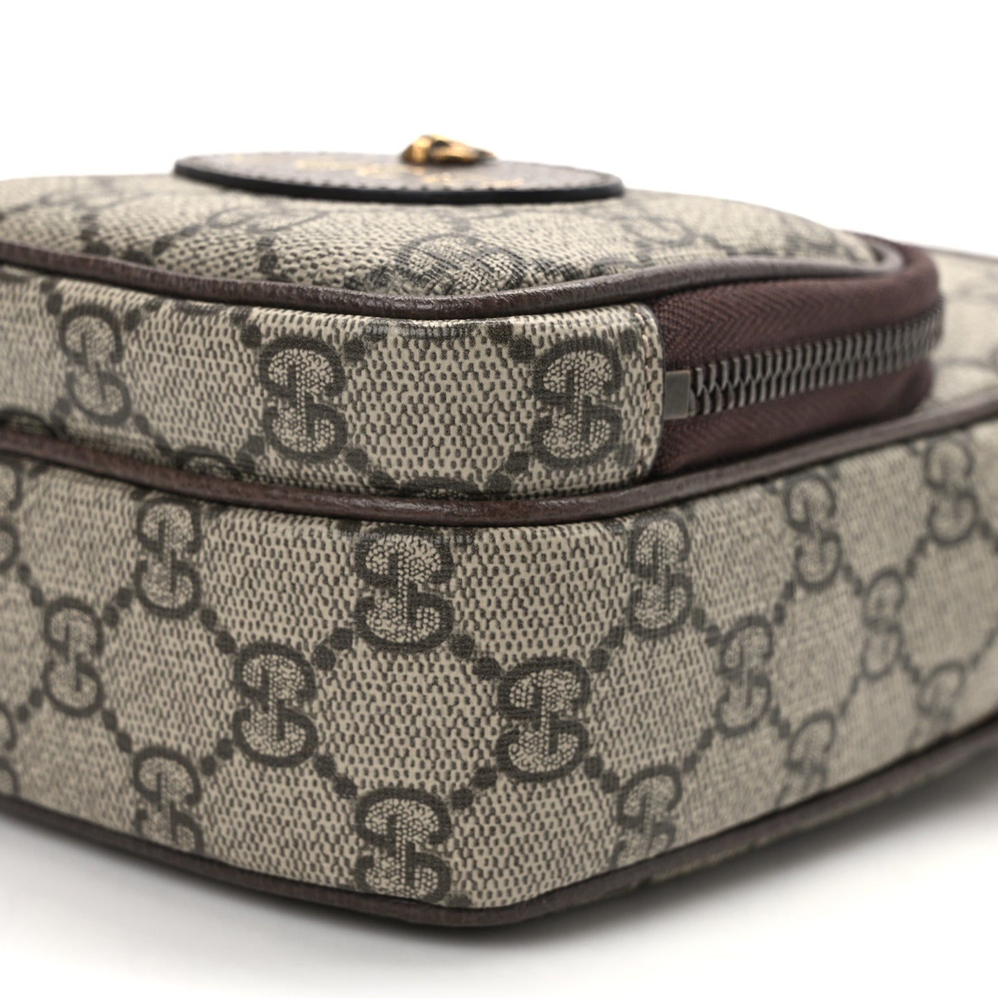 GG Supreme Monogram Mini Neo Vintage Double Zip Messenger Bag Beige New Acero Crop